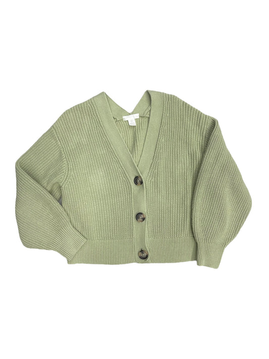 Sweater Cardigan By H&m In Green, Size: S