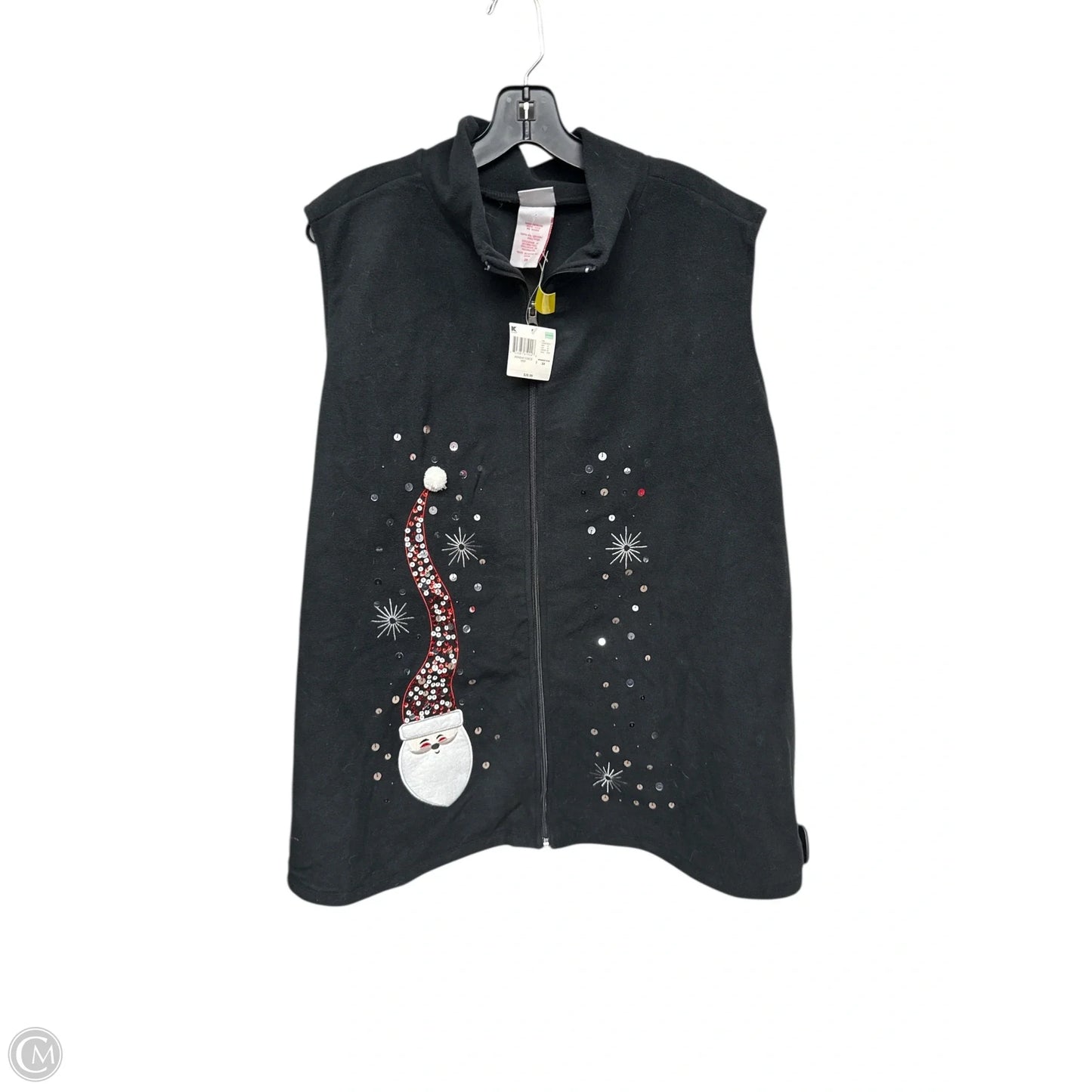 Vest Fleece By Clothes Mentor In Black, Size: 3x