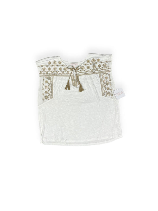 White Top Short Sleeve STELLA + GINGER, Size L