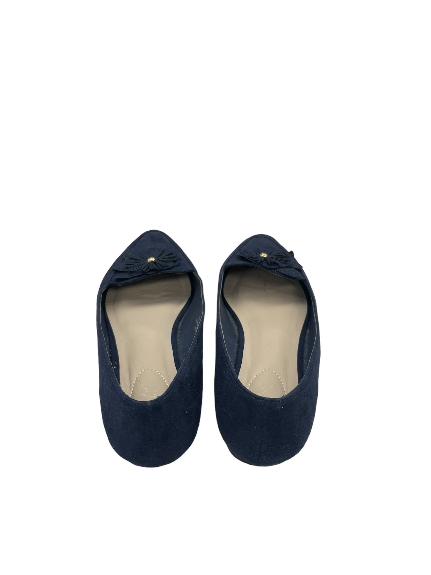 Blue Shoes Flats Comfort Plus, Size 8