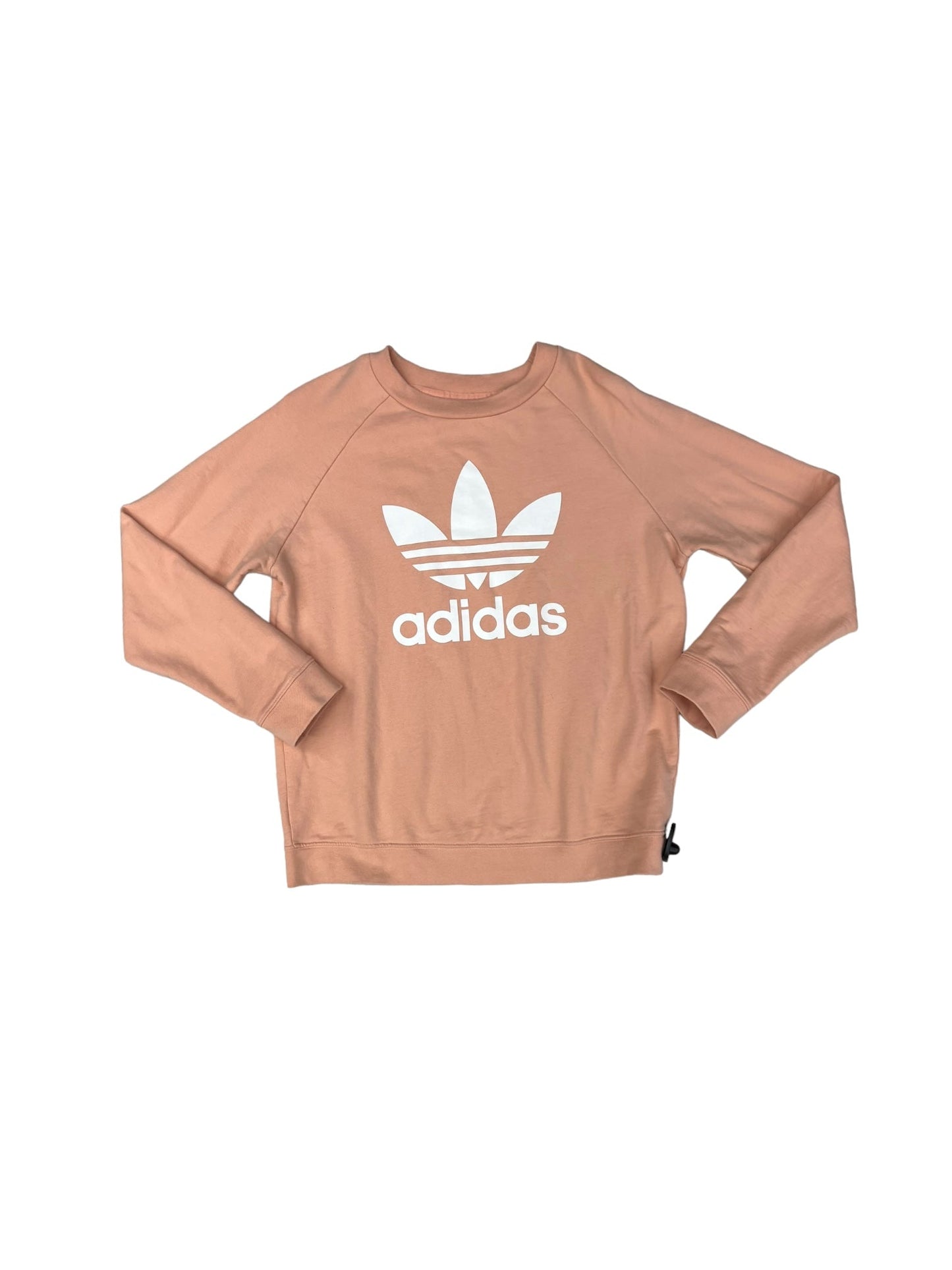 Pink Athletic Sweatshirt Crewneck Adidas, Size L