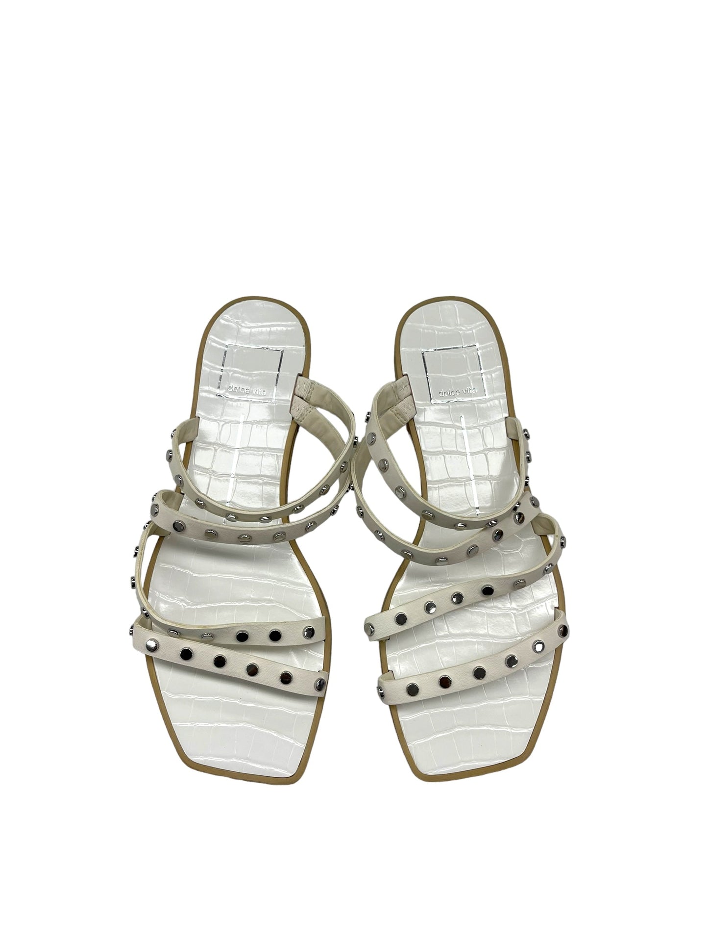 White Sandals Flip Flops Dolce Vita, Size 7