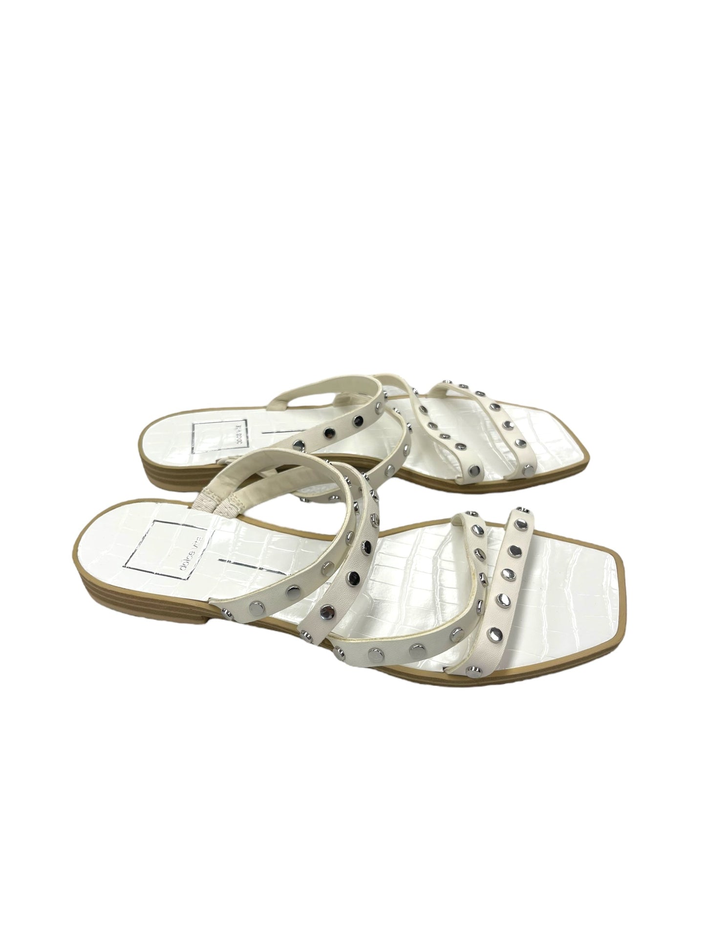 White Sandals Flip Flops Dolce Vita, Size 7