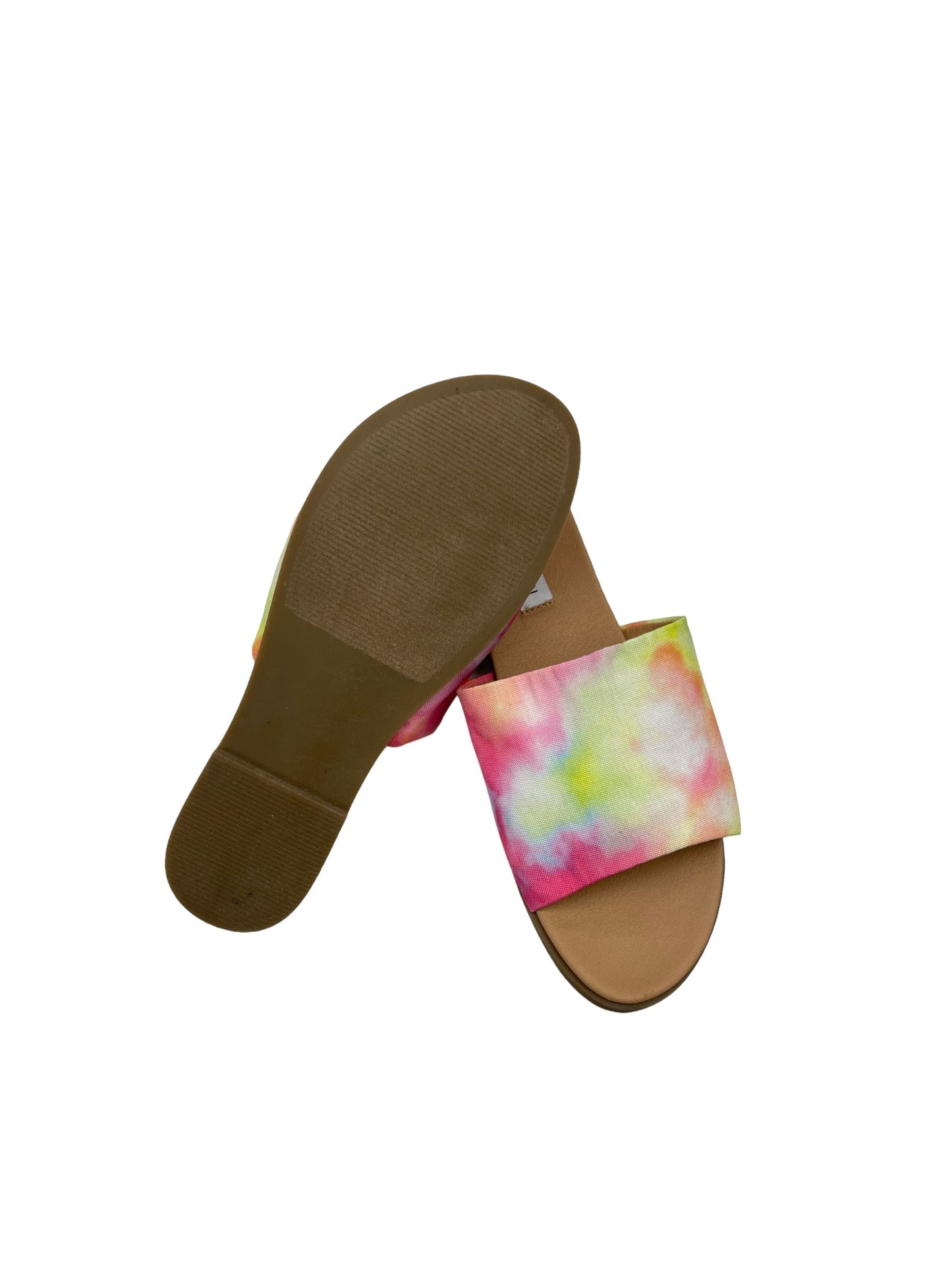 Tie Dye Print Sandals Flip Flops Steve Madden, Size 7.5