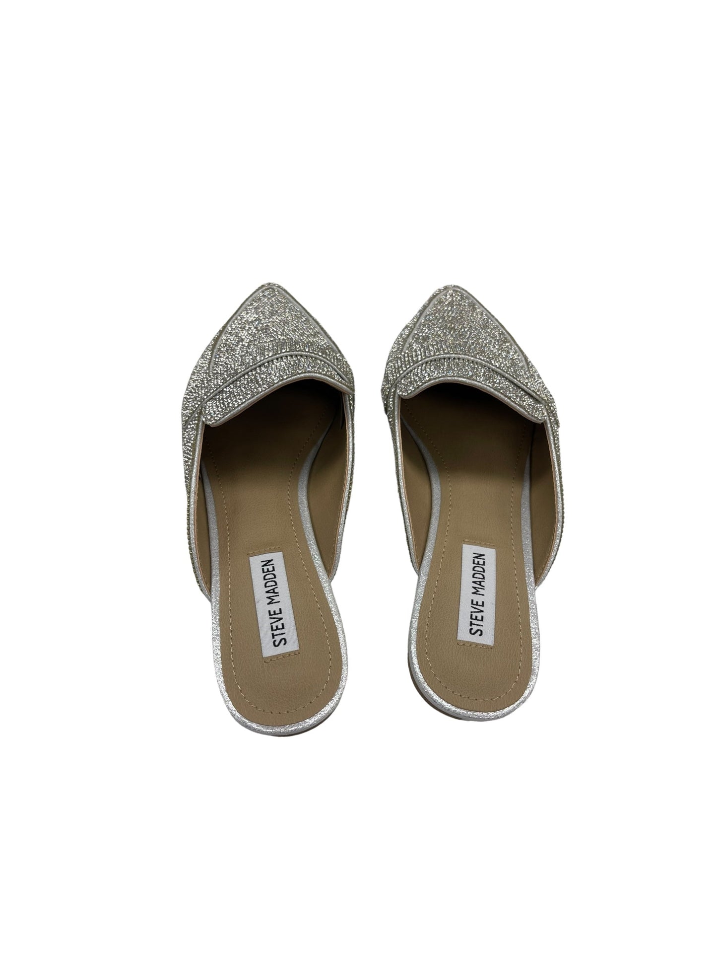 Silver Shoes Flats Steve Madden, Size 11