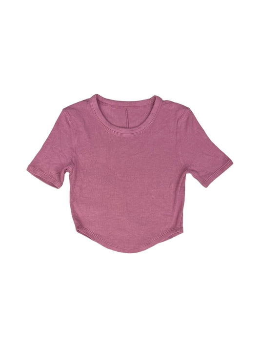 Pink Athletic Top Short Sleeve Lululemon, Size Xs