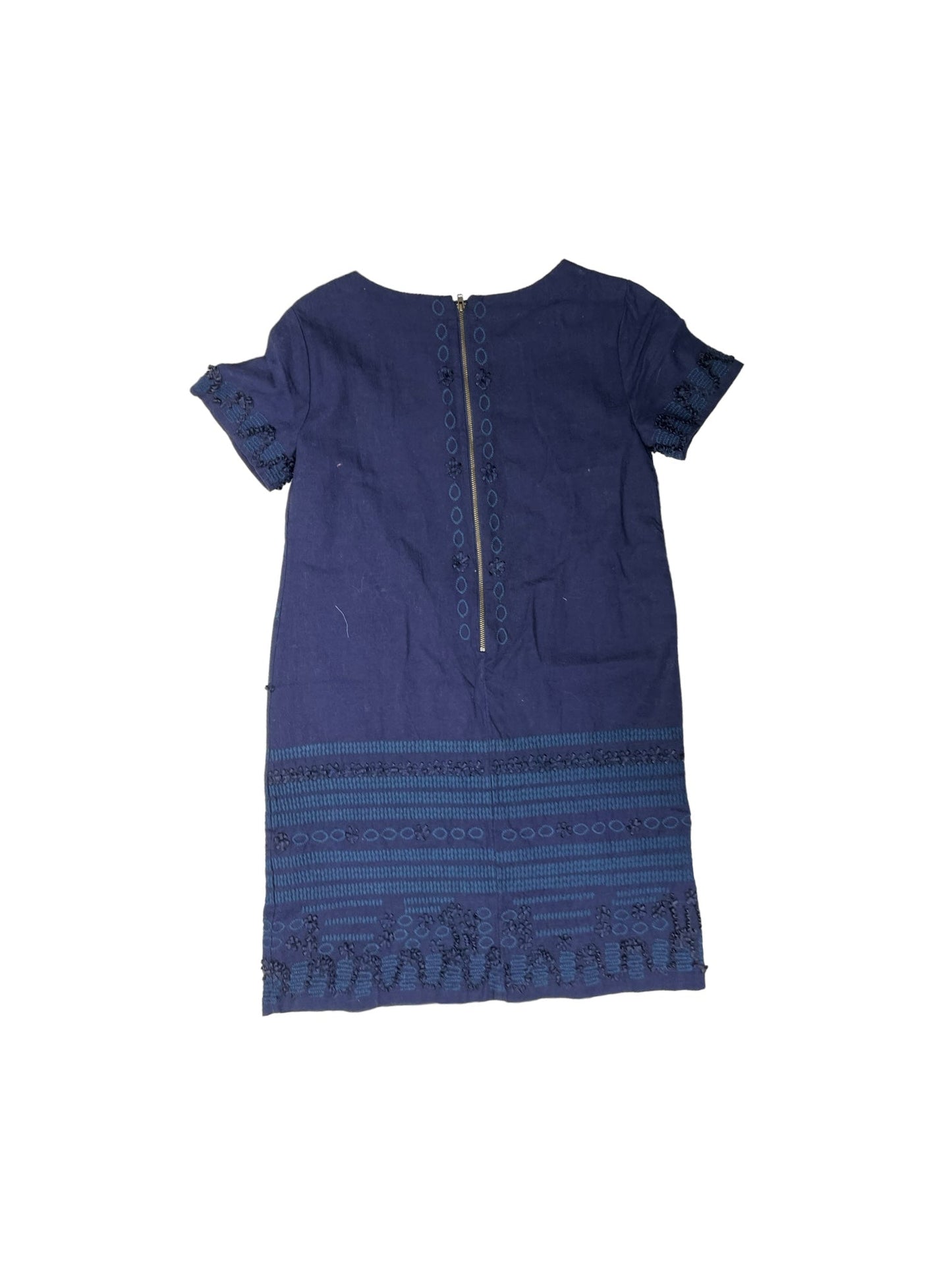 Navy Dress Casual Midi Anthropologie, Size 2