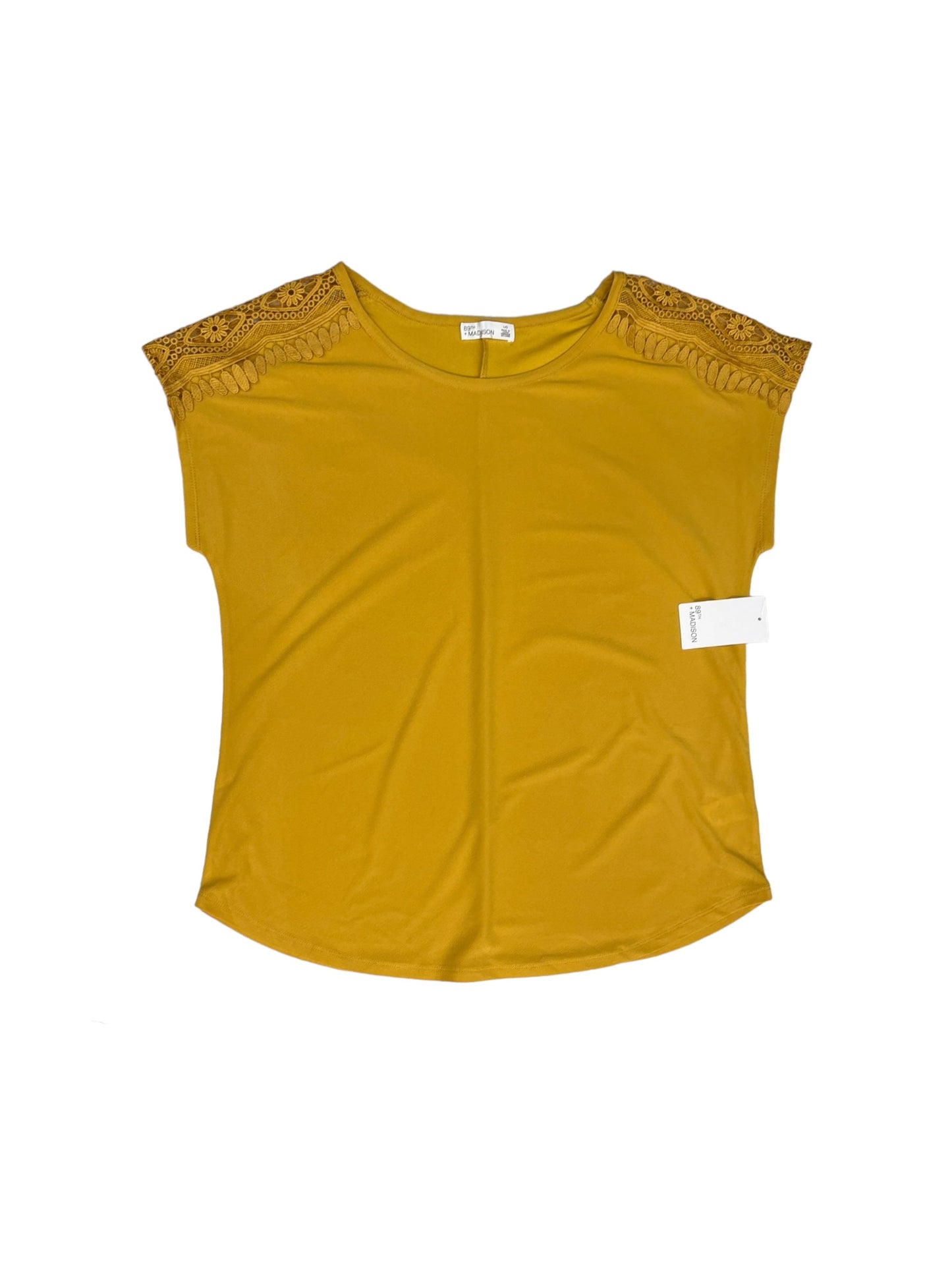 Yellow Top Short Sleeve 89th And Madison, Size L