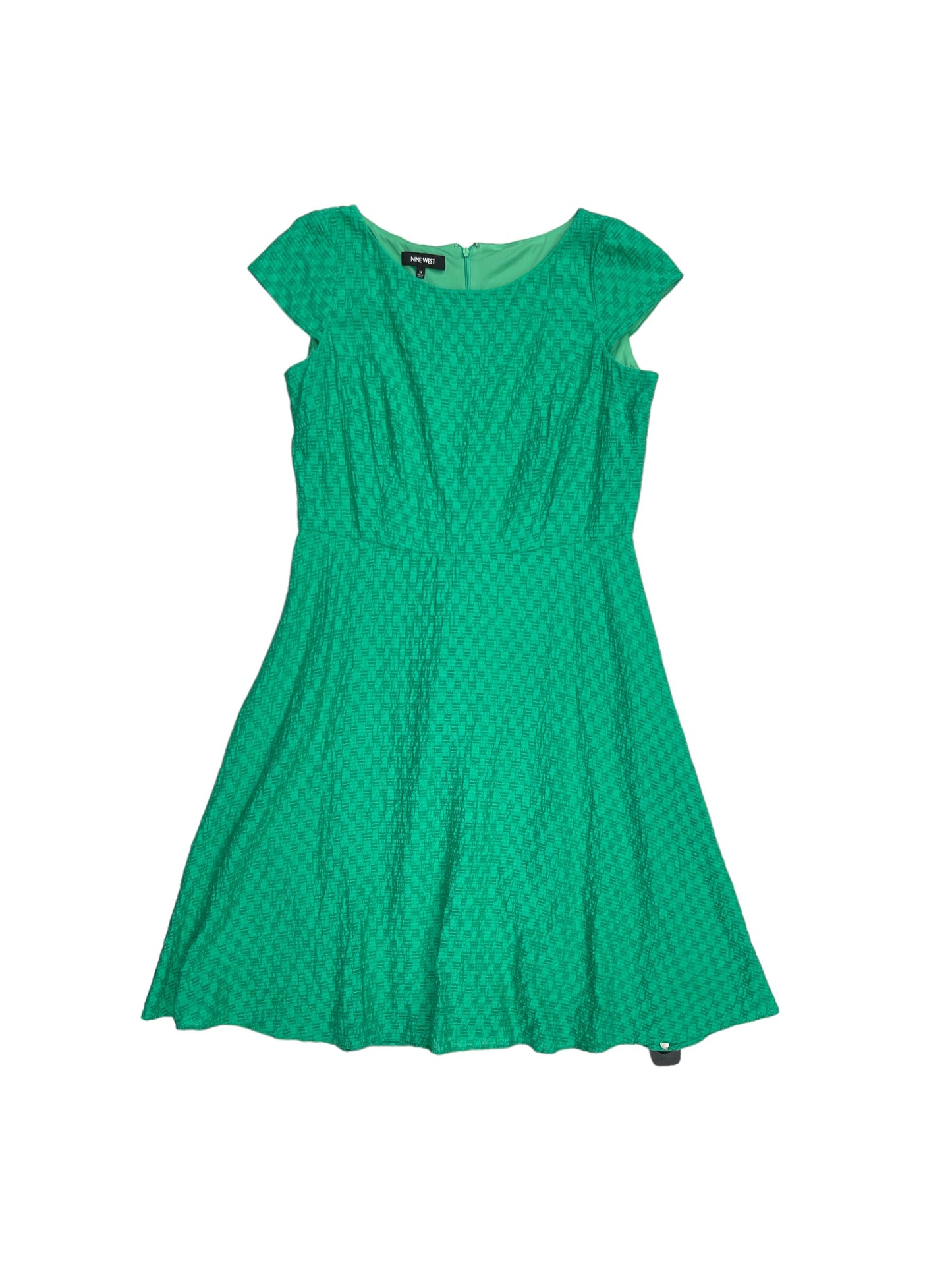 Green Dress Casual Midi Nine West, Size 14