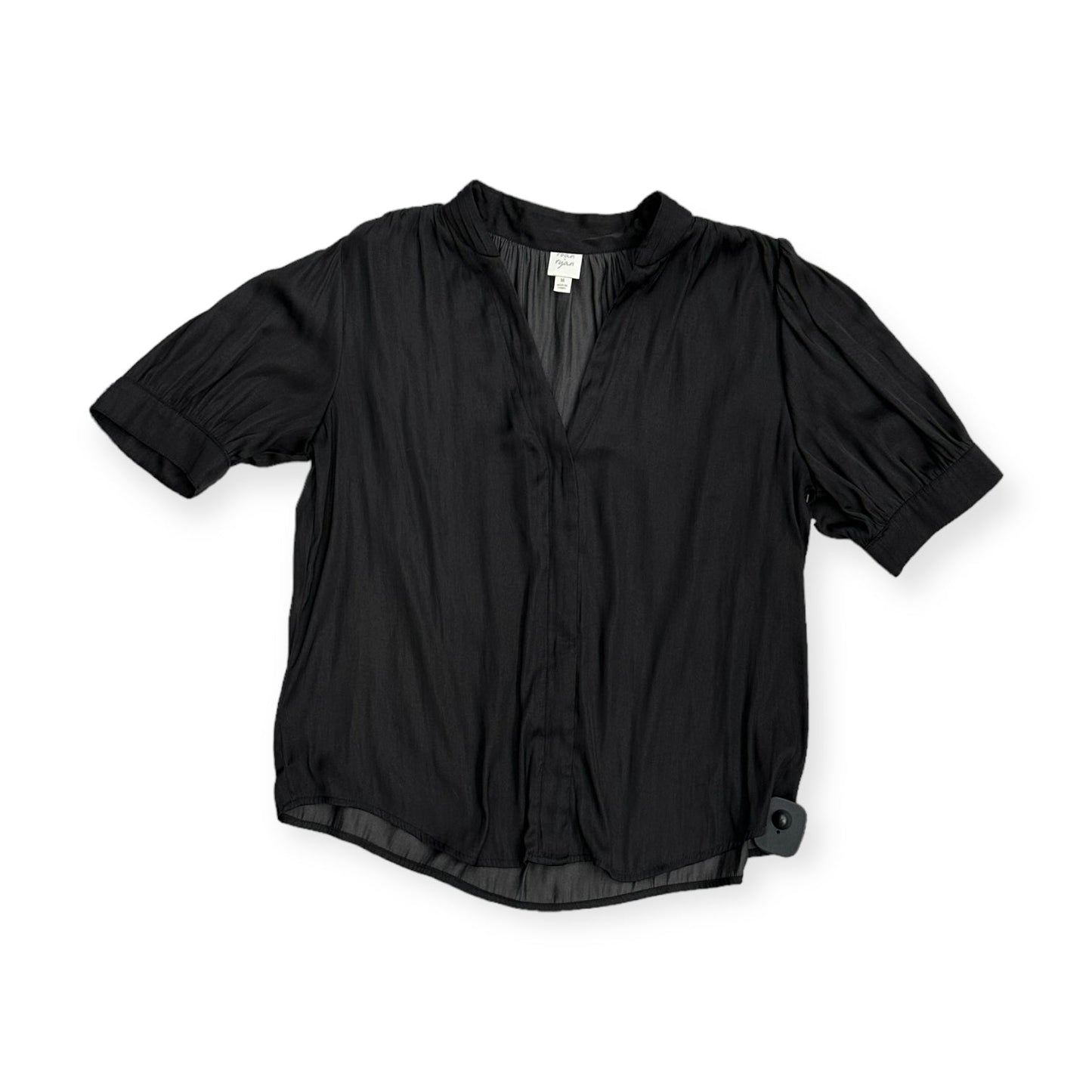Black Top Short Sleeve Clothes Mentor, Size M