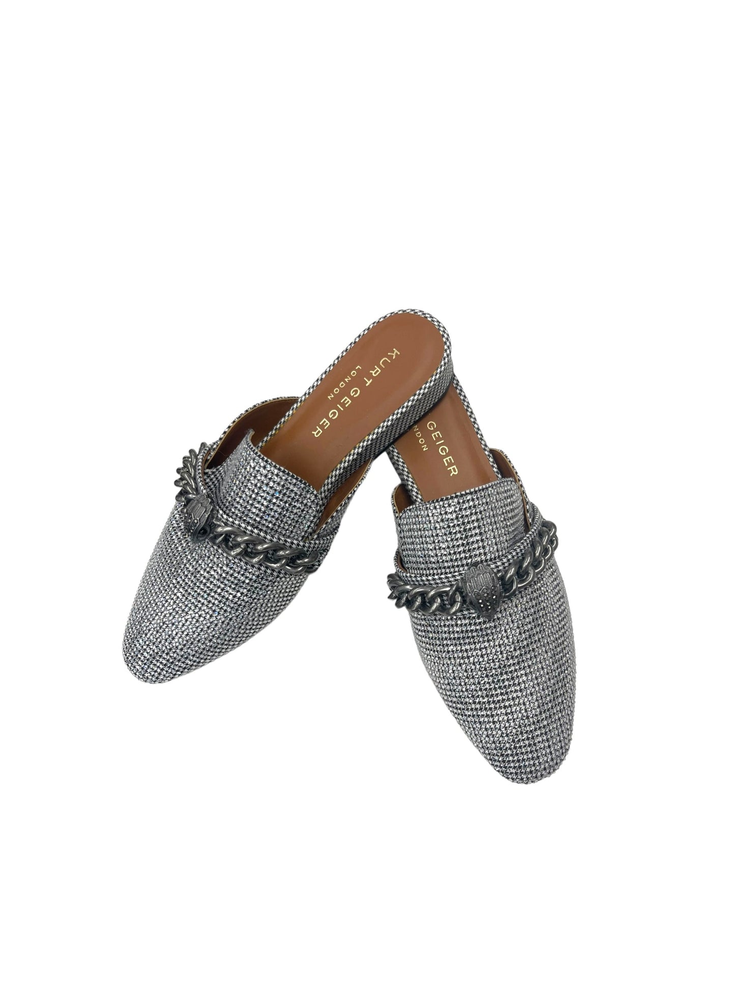 Silver Shoes Flats Kurt Geiger London, Size 8.5