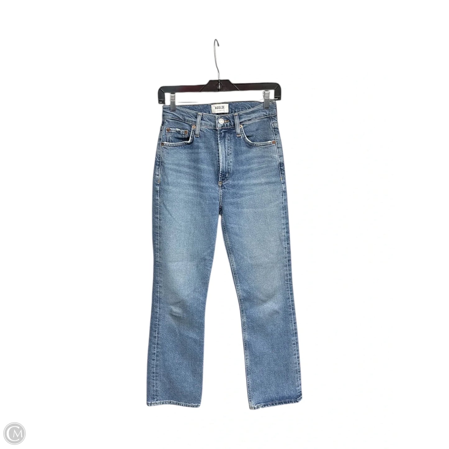 Jeans Straight By Agolde In Blue Denim, Size: 24