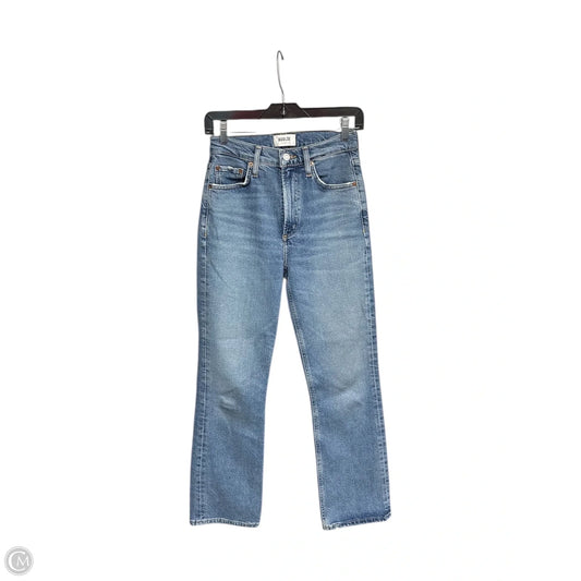 Jeans Straight By Agolde In Blue Denim, Size: 24