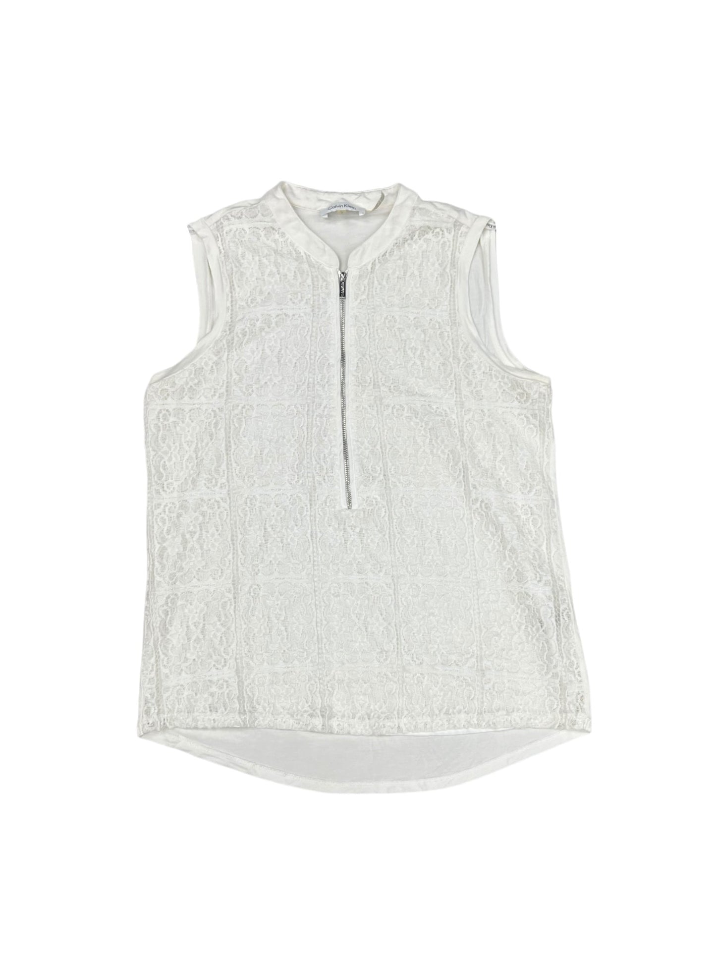 White Top Sleeveless Calvin Klein, Size M