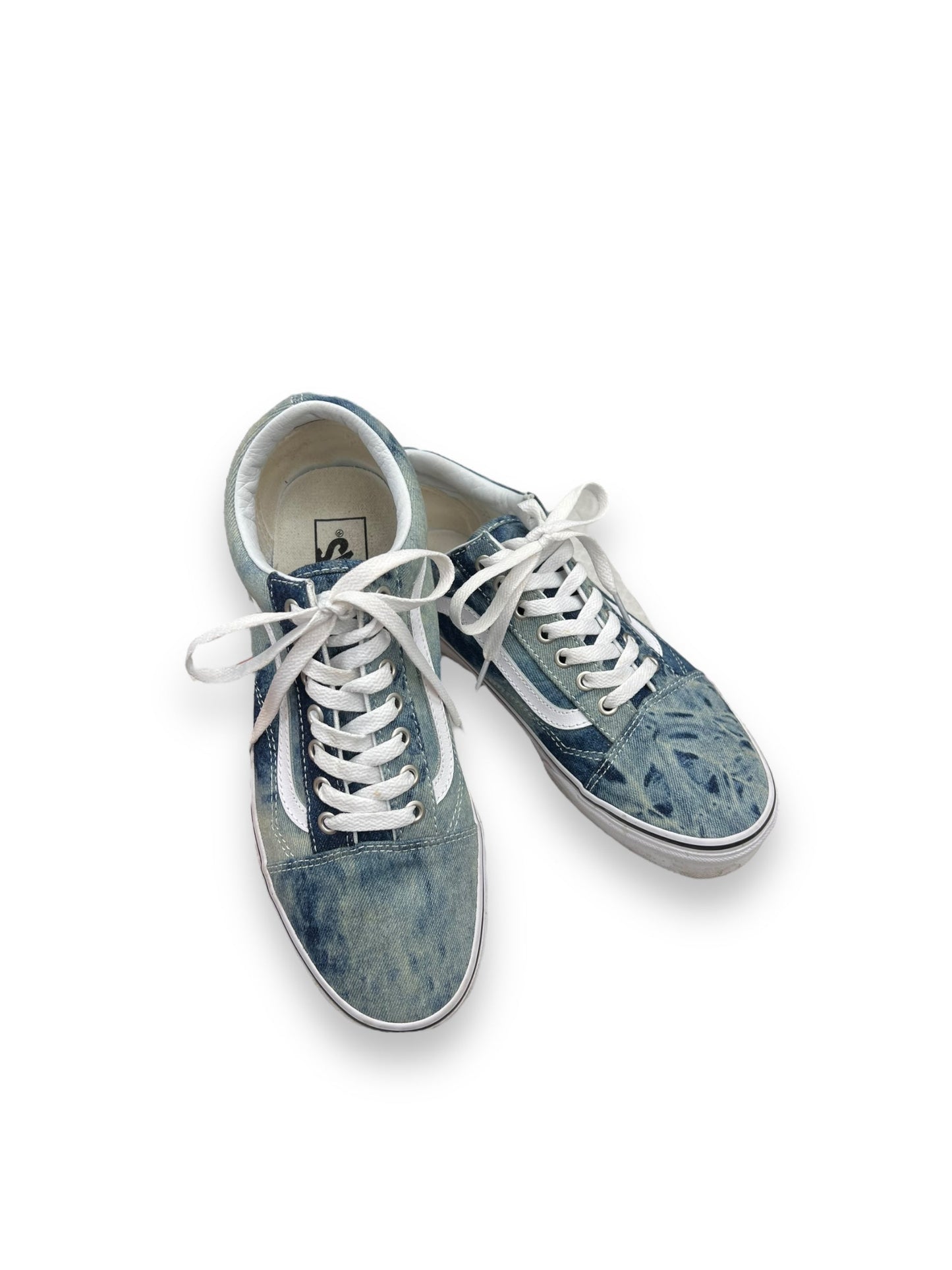 Blue & White Shoes Sneakers Vans, Size 9.5