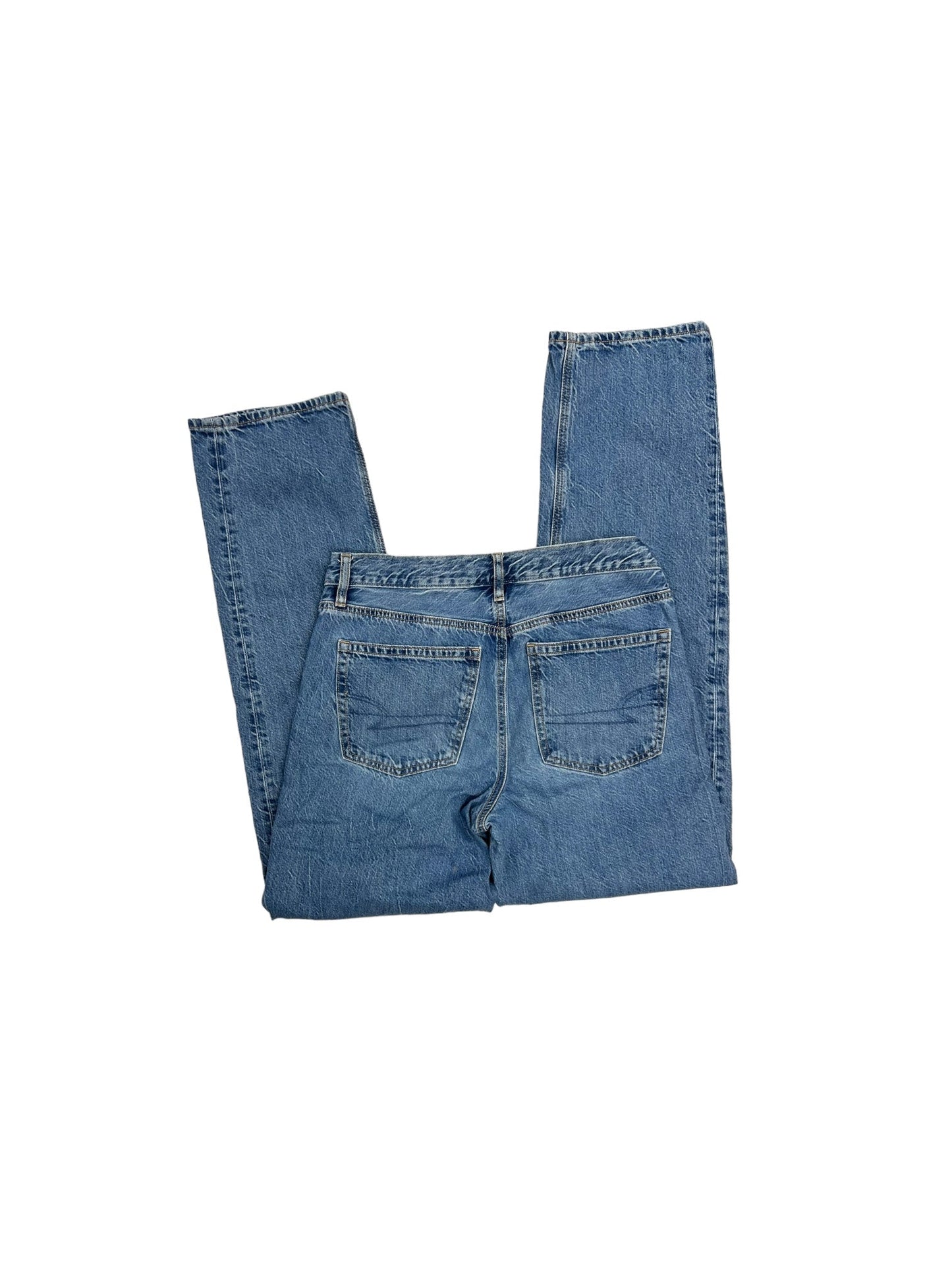 Jeans Straight By American Eagle In Blue Denim, Size: 6