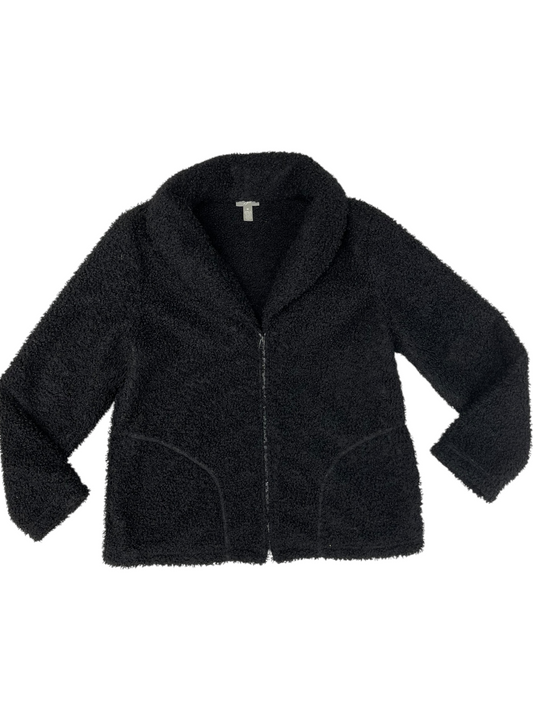 Jacket Faux Fur & Sherpa By J. Jill In Black, Size: M