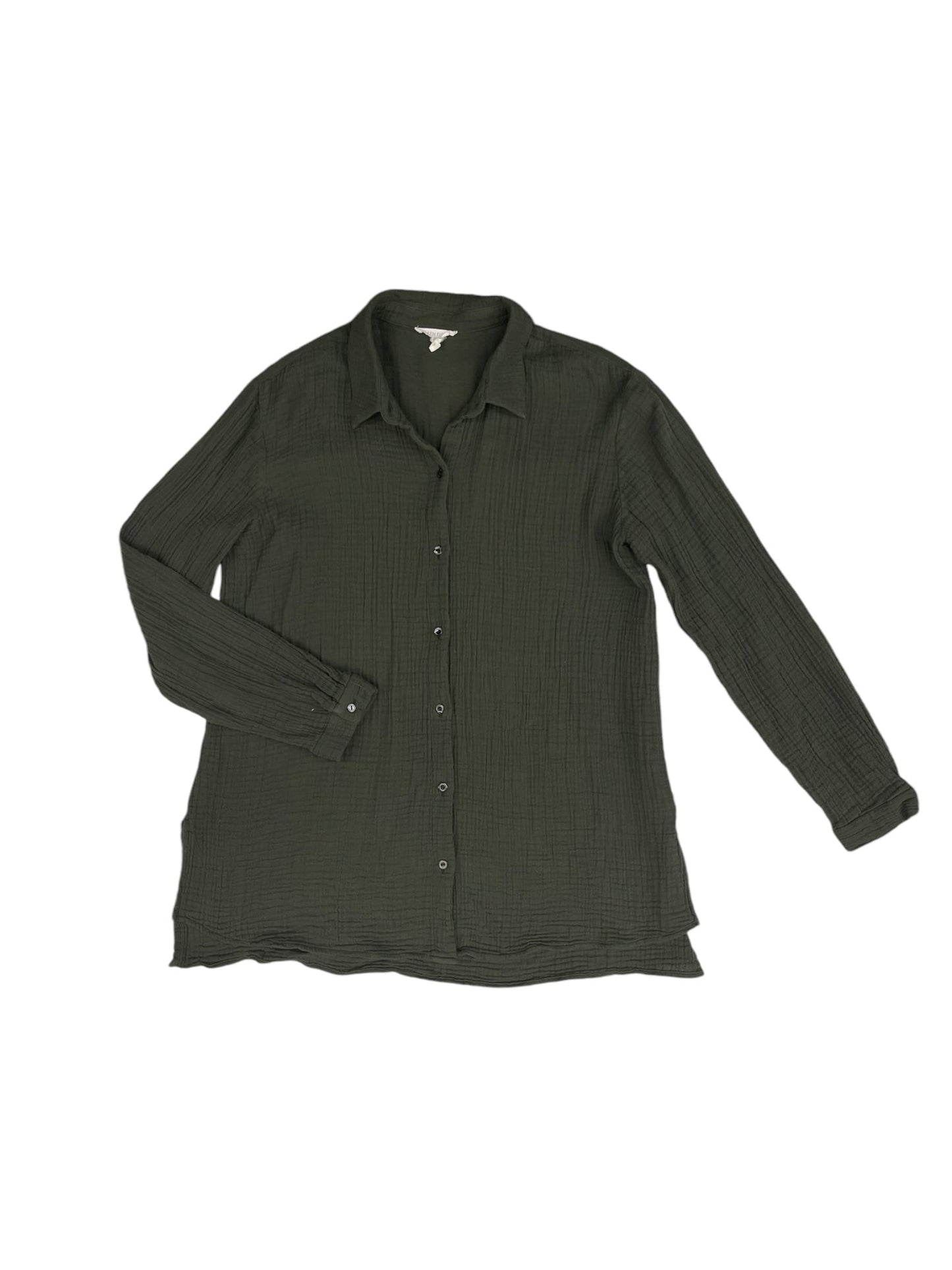 Top Long Sleeve By Eileen Fisher In Green, Size: S