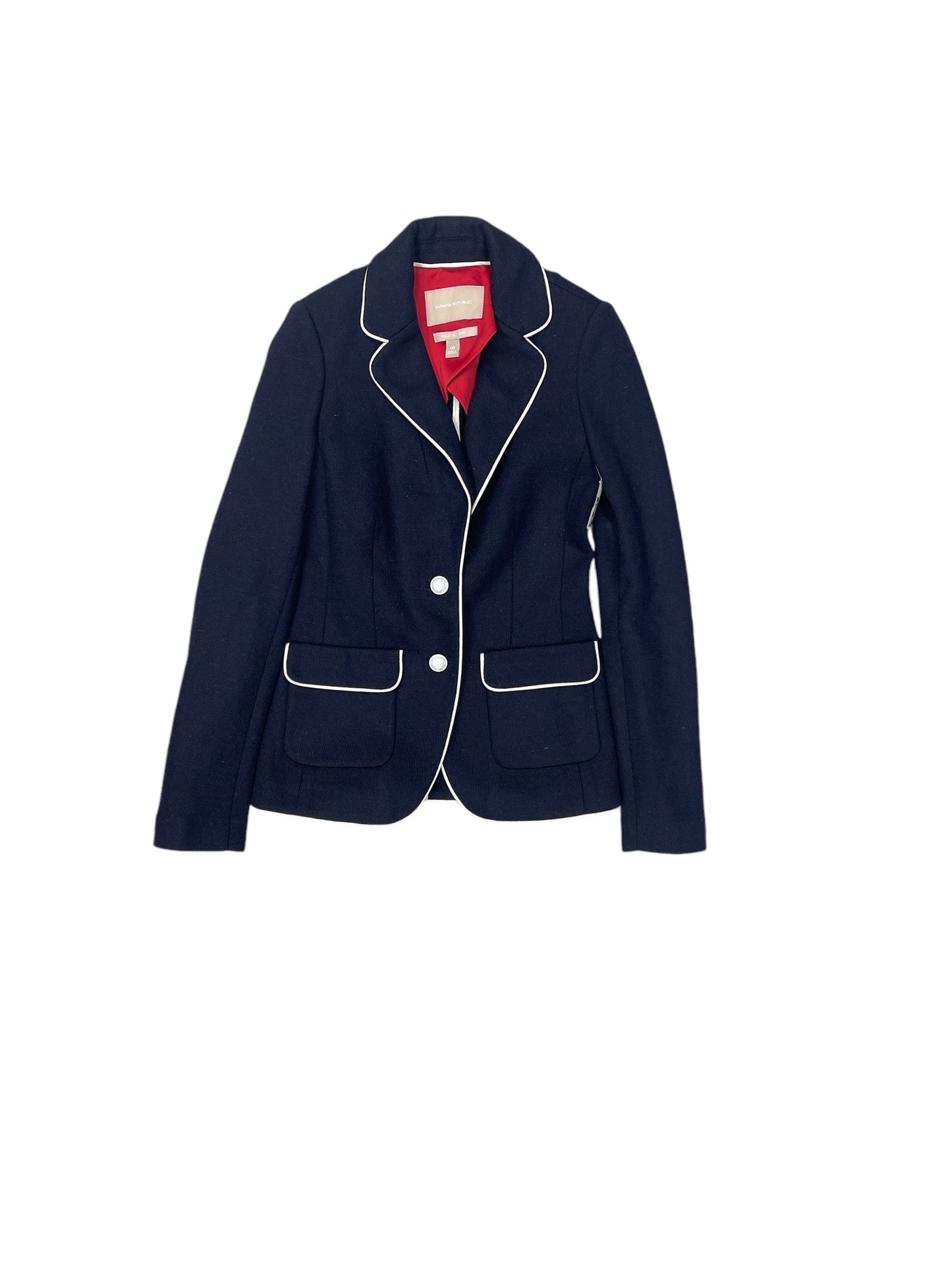 Blazer By Banana Republic In Navy, Size: Xxs