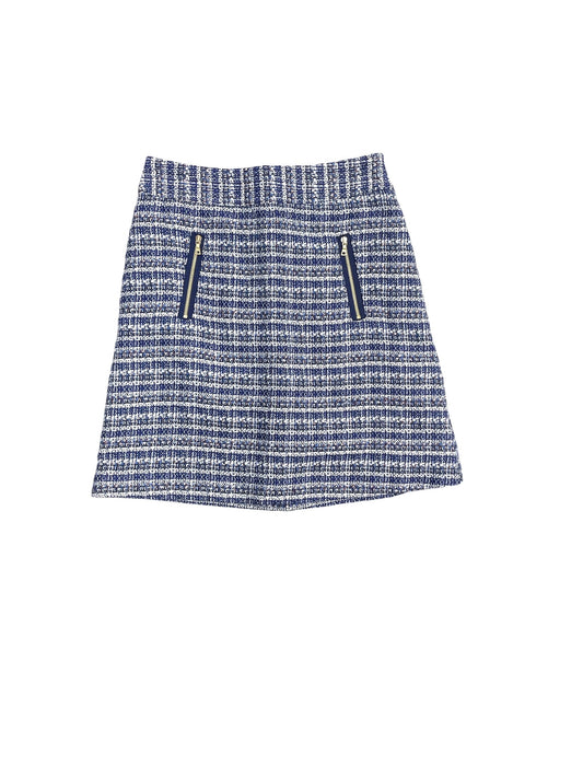 Skirt Mini & Short By Loft In Blue & White, Size: 0p