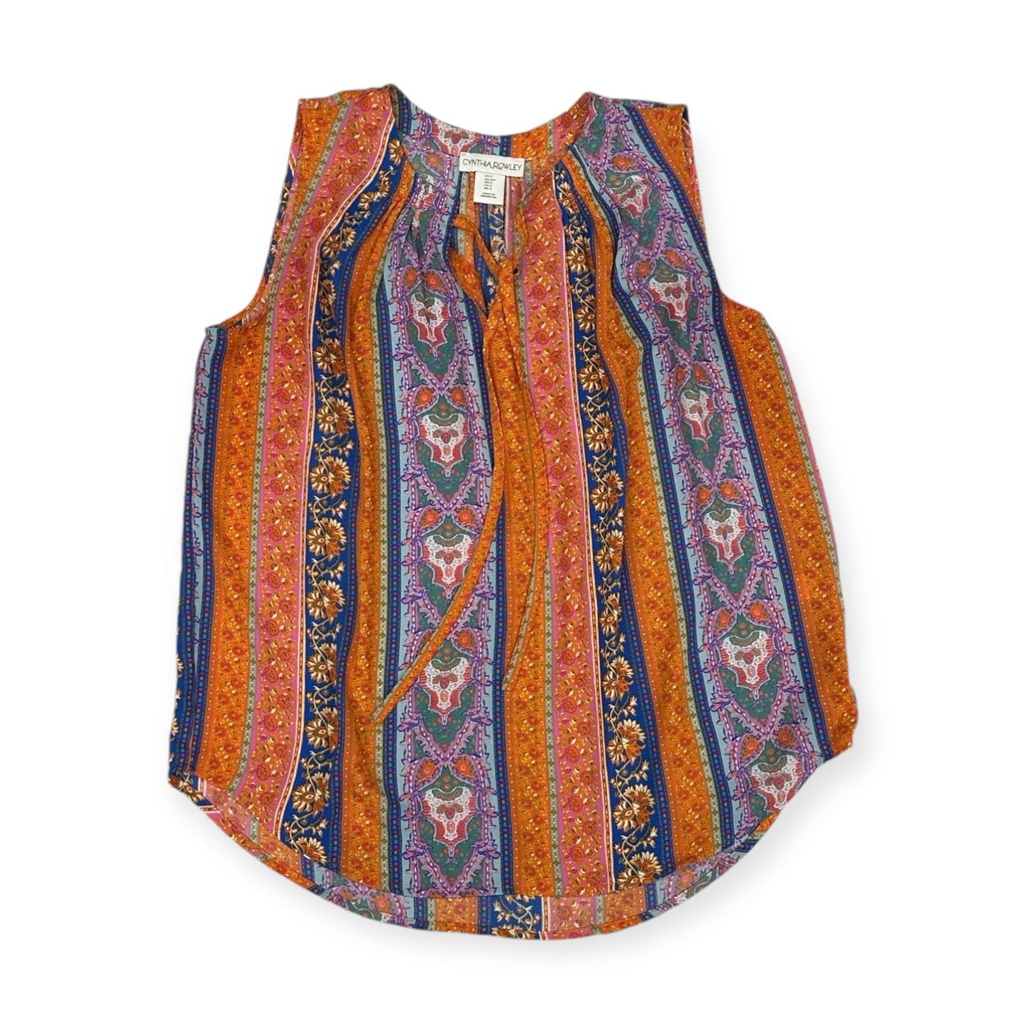 Top Sleeveless By Cynthia Rowley In Orange & Purple, Size: S