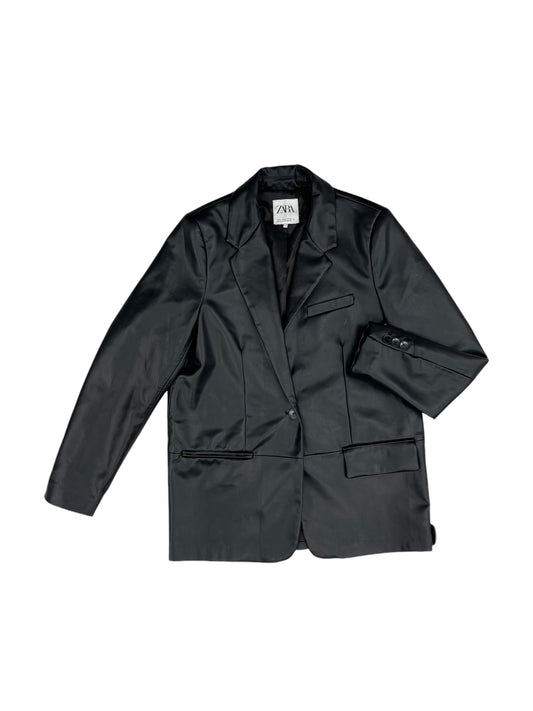 Jacket Leather By Zara In Black, Size: M