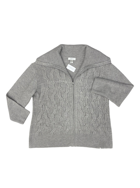 Cardigan By Cj Banks In Grey, Size: 1x