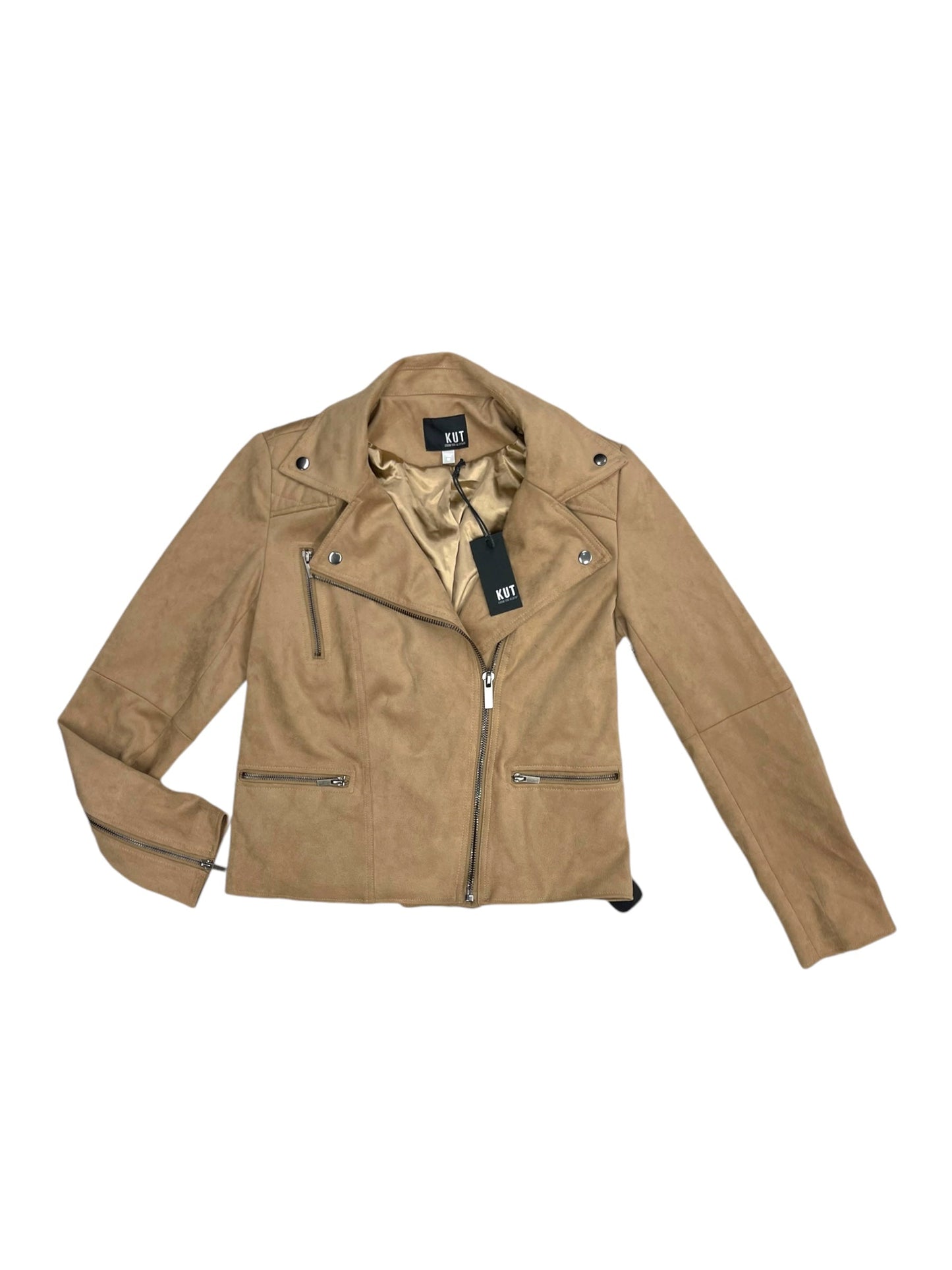 Jacket Moto By Kut In Brown, Size: M