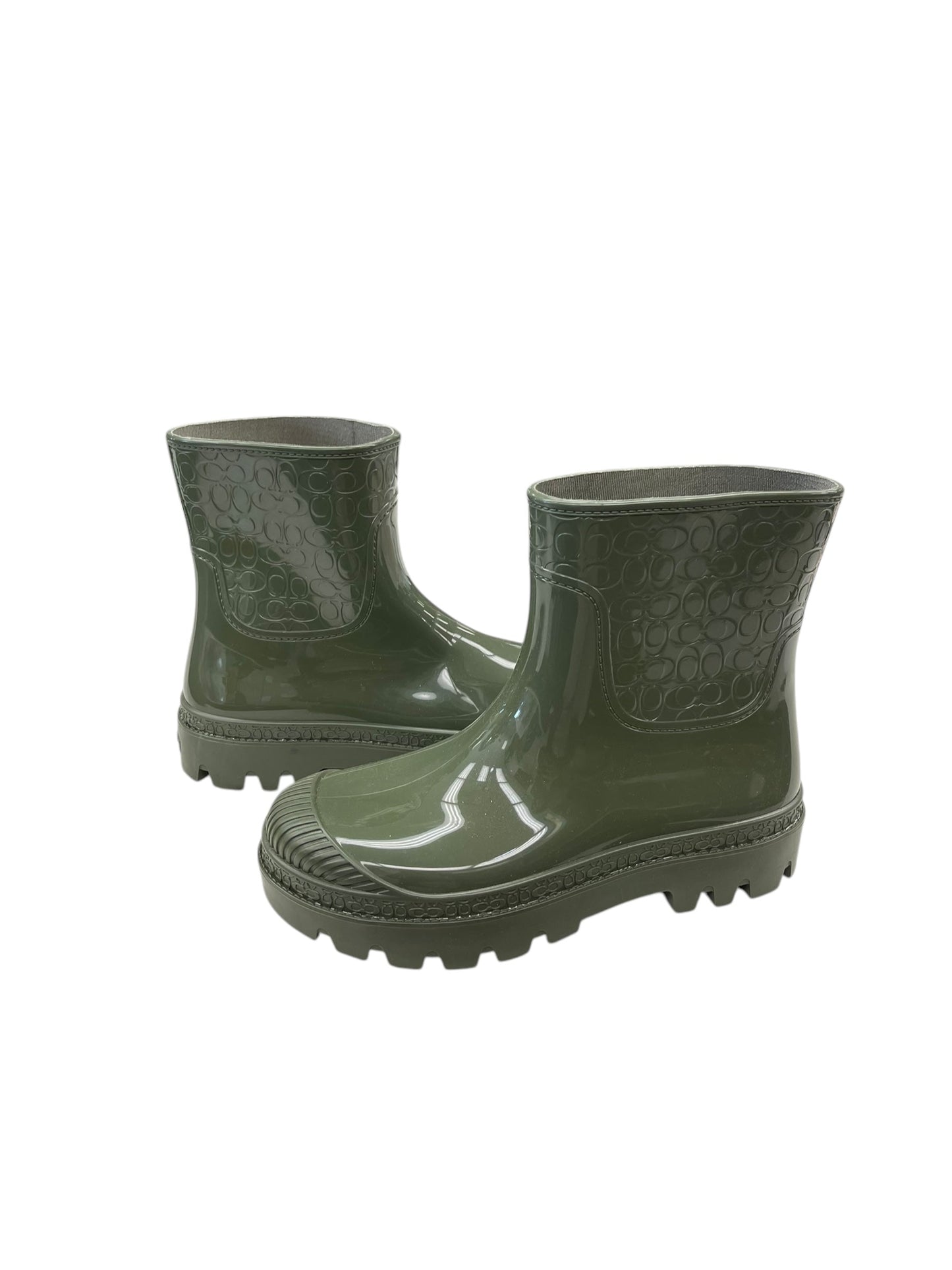 Boots Designer By Coach In Green, Size: 8