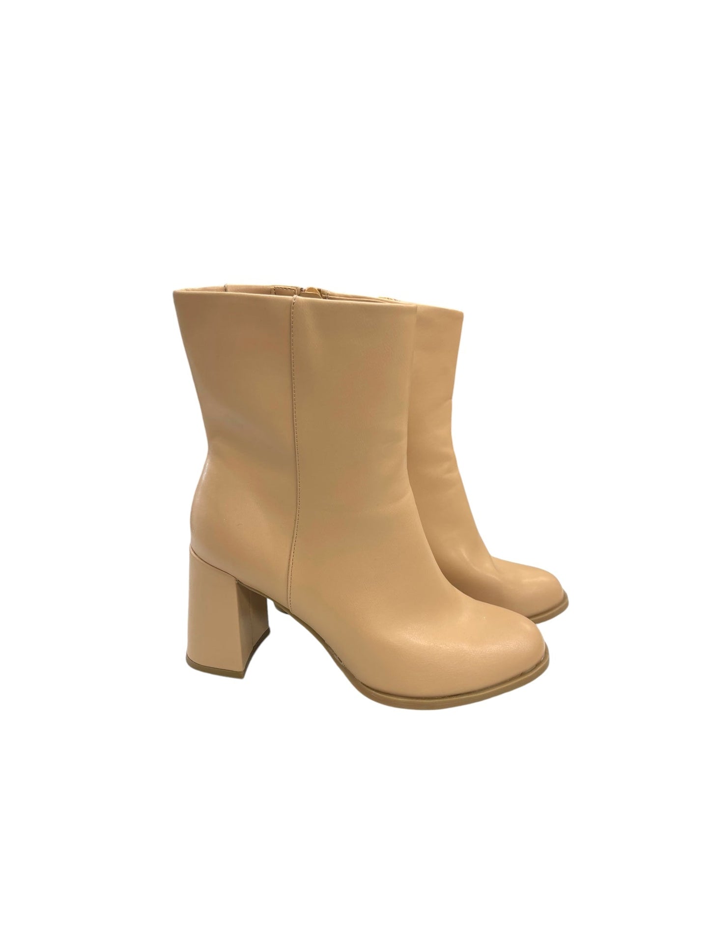 Boots Ankle Heels By A New Day In Cream, Size: 7