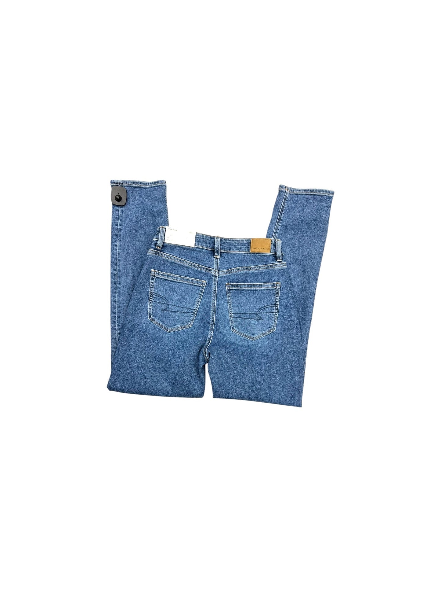 Jeans Straight By American Eagle In Blue Denim, Size: 4