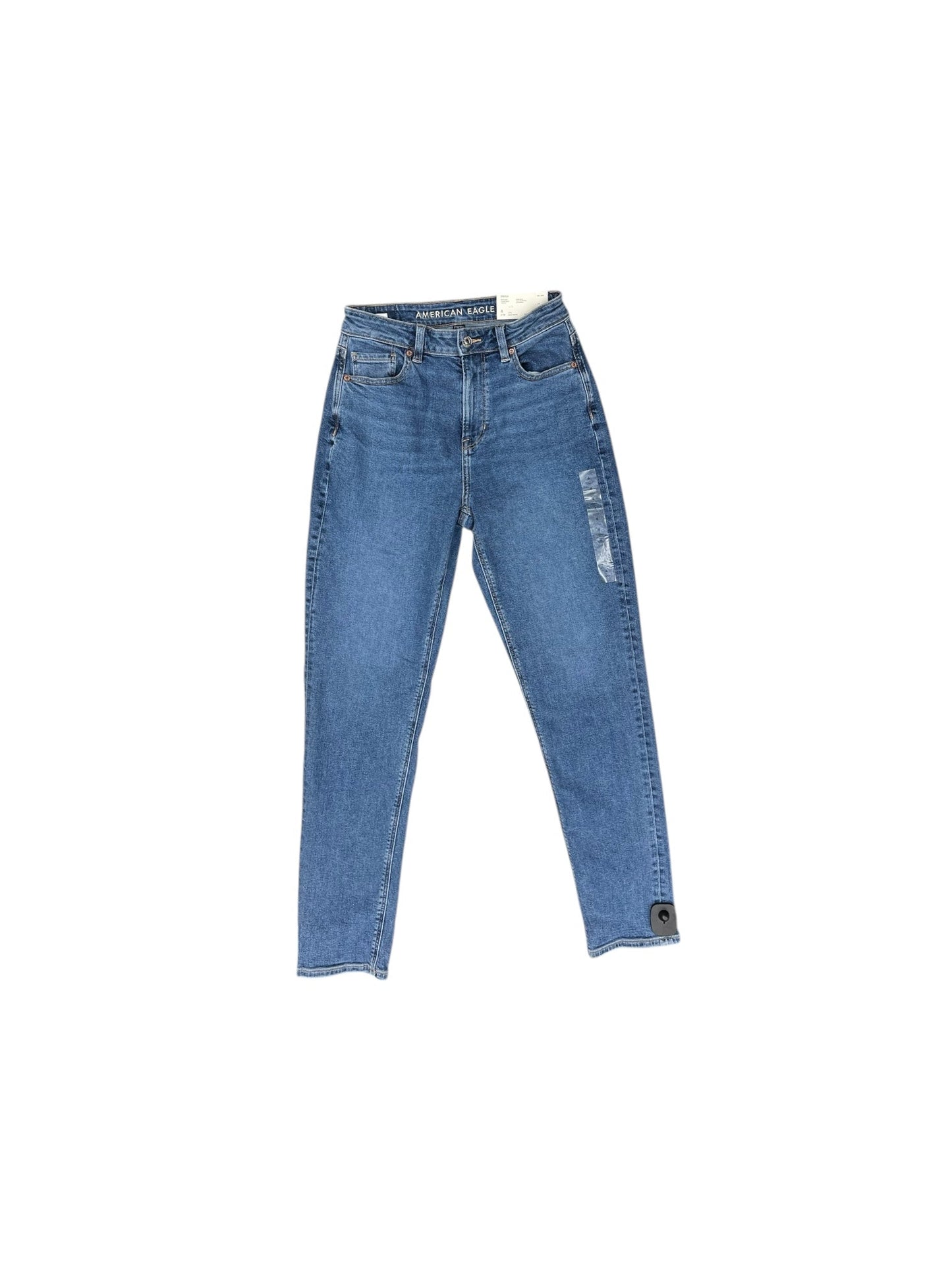 Jeans Straight By American Eagle In Blue Denim, Size: 4