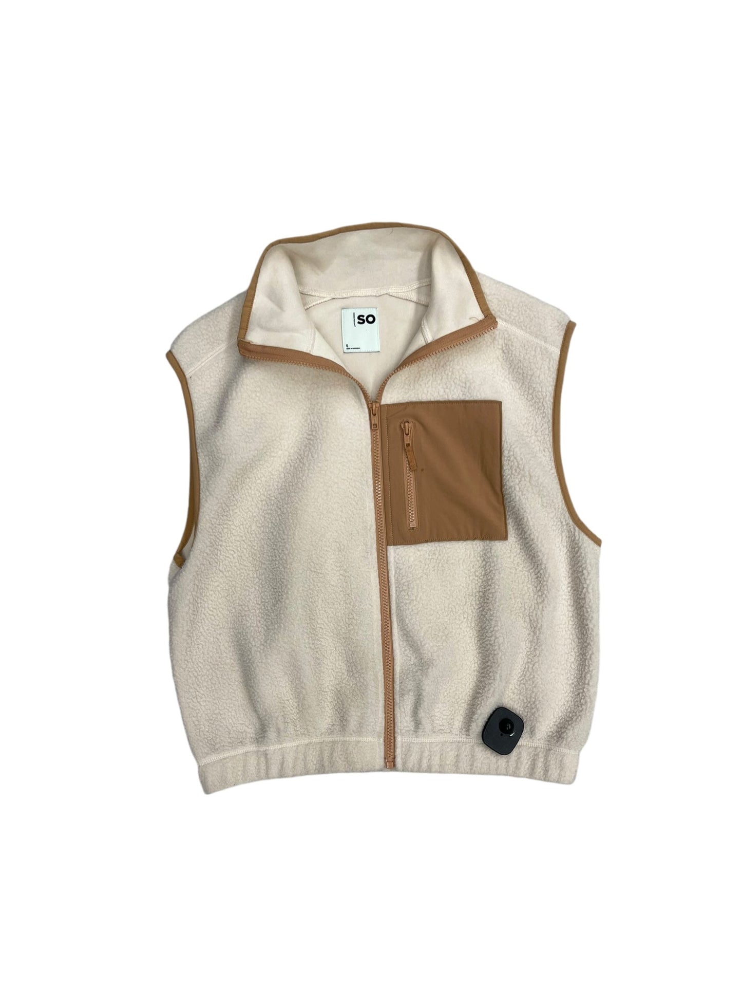 Vest Faux Fur & Sherpa By So In Cream, Size: S