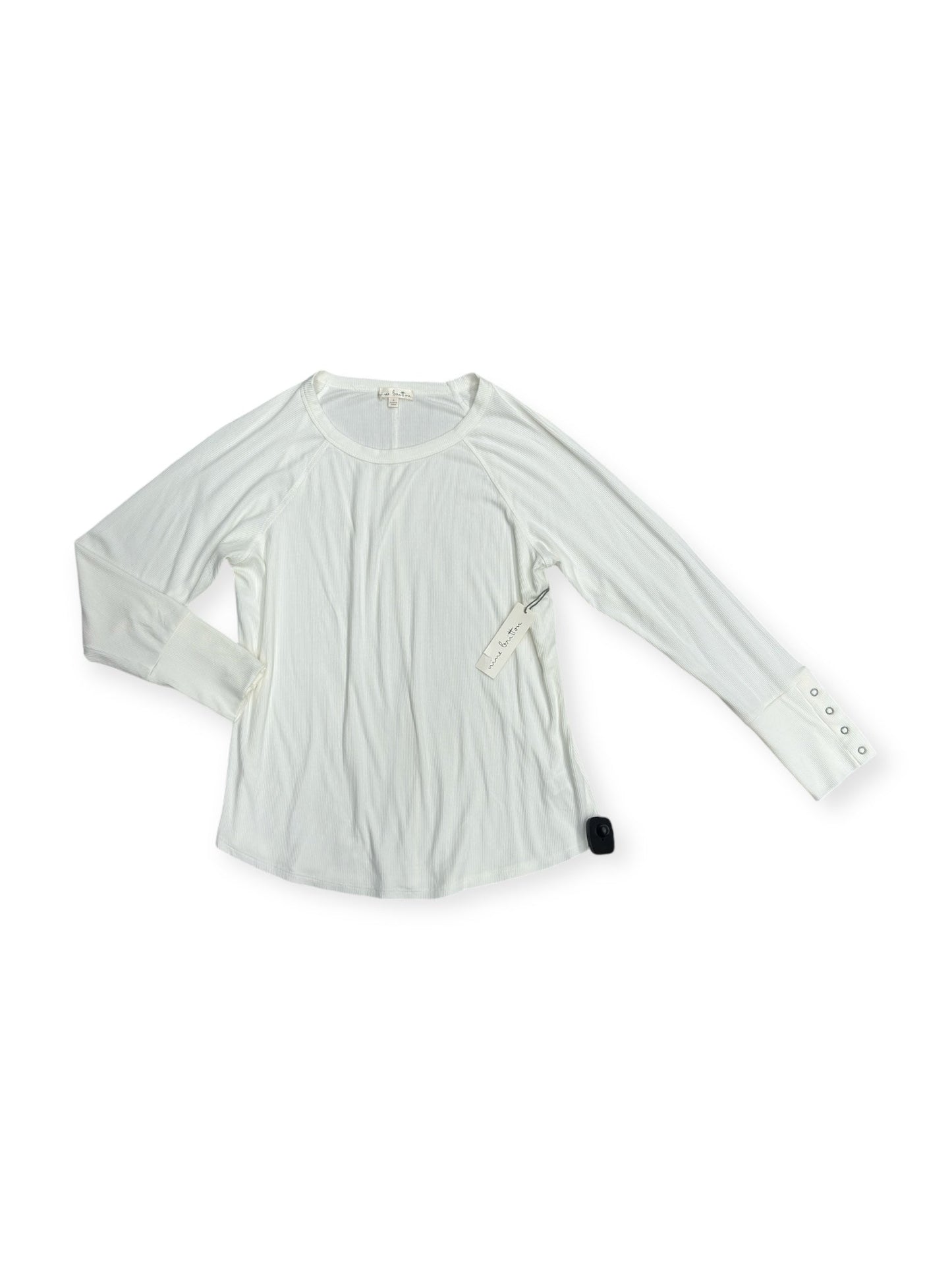 Top Long Sleeve By Clothes Mentor In White, Size: L