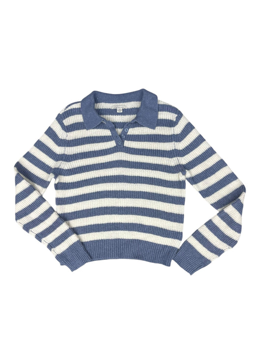 Sweater By American Eagle In Blue & White, Size: L