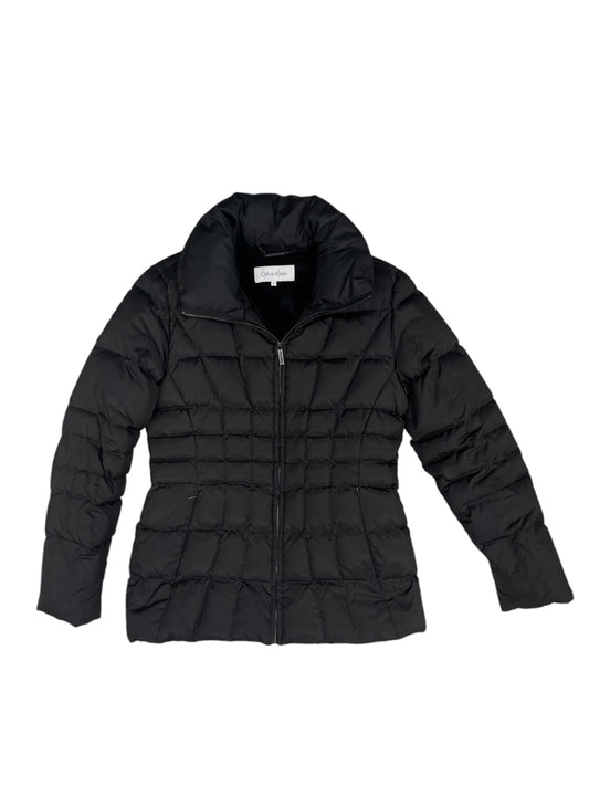 Jacket Puffer & Quilted By Calvin Klein In Black, Size: S