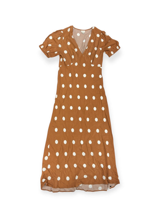 Dress Casual Maxi By A New Day In Brown & Cream, Size: M