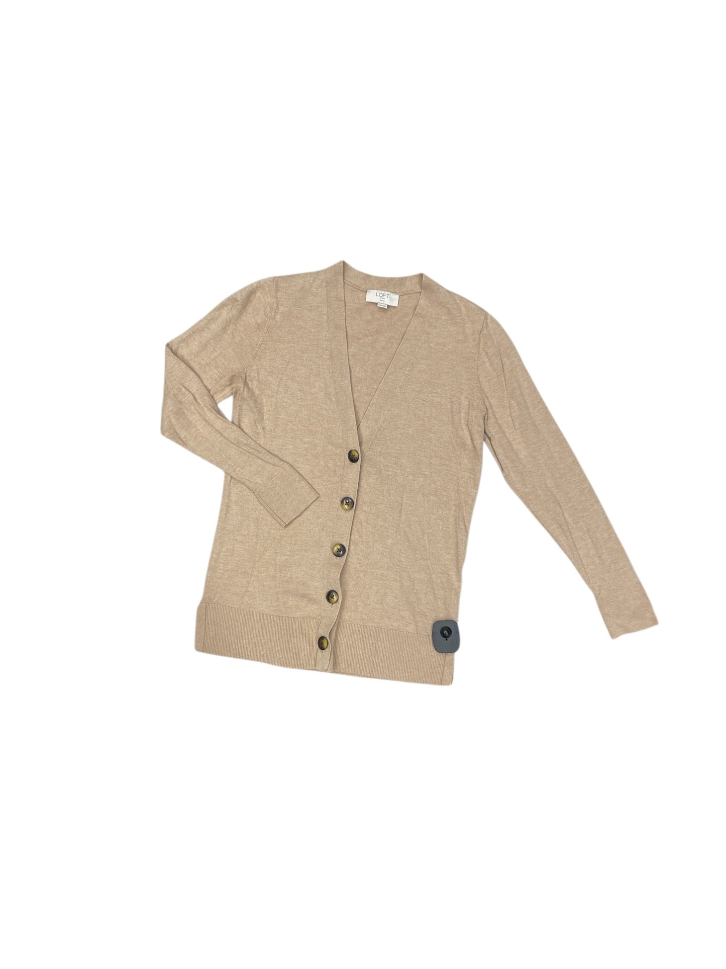 Cardigan By Loft In Cream, Size: Xsp