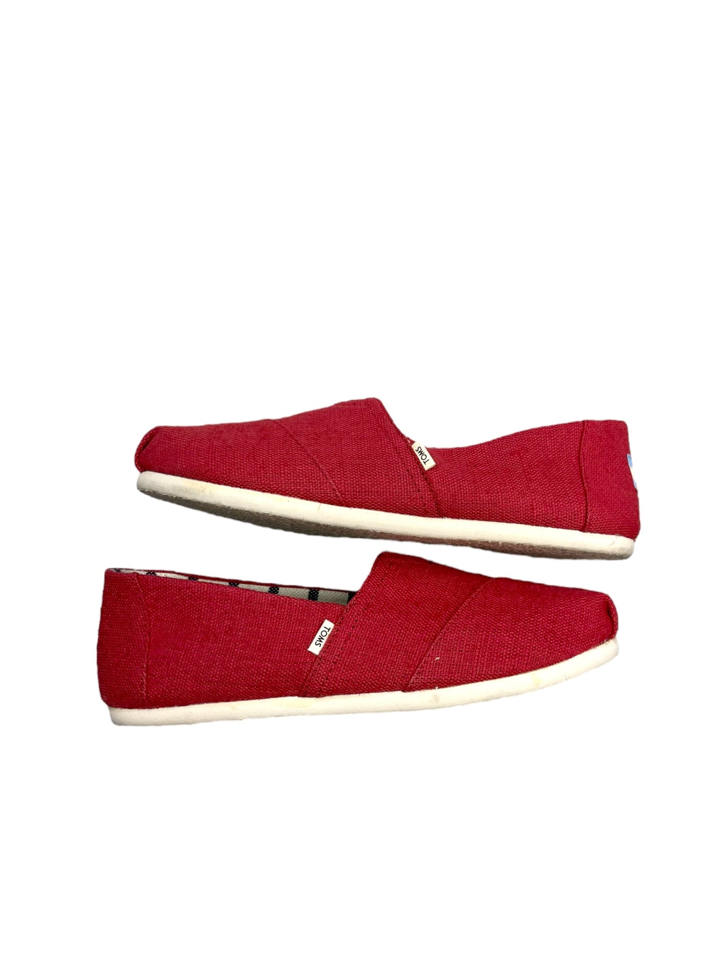 Shoes Flats By Toms In Red, Size: 7.5