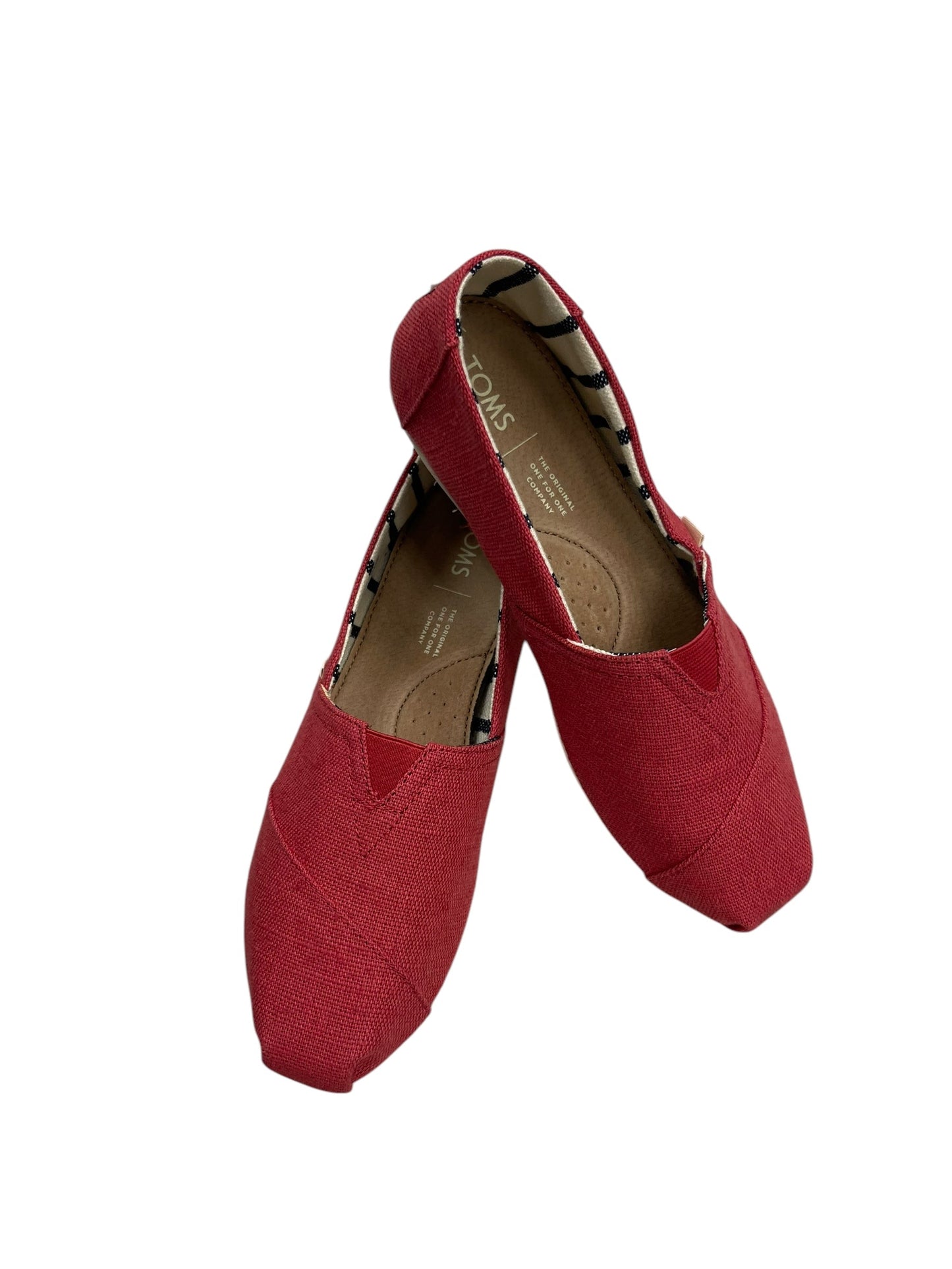 Shoes Flats By Toms In Red, Size: 7.5