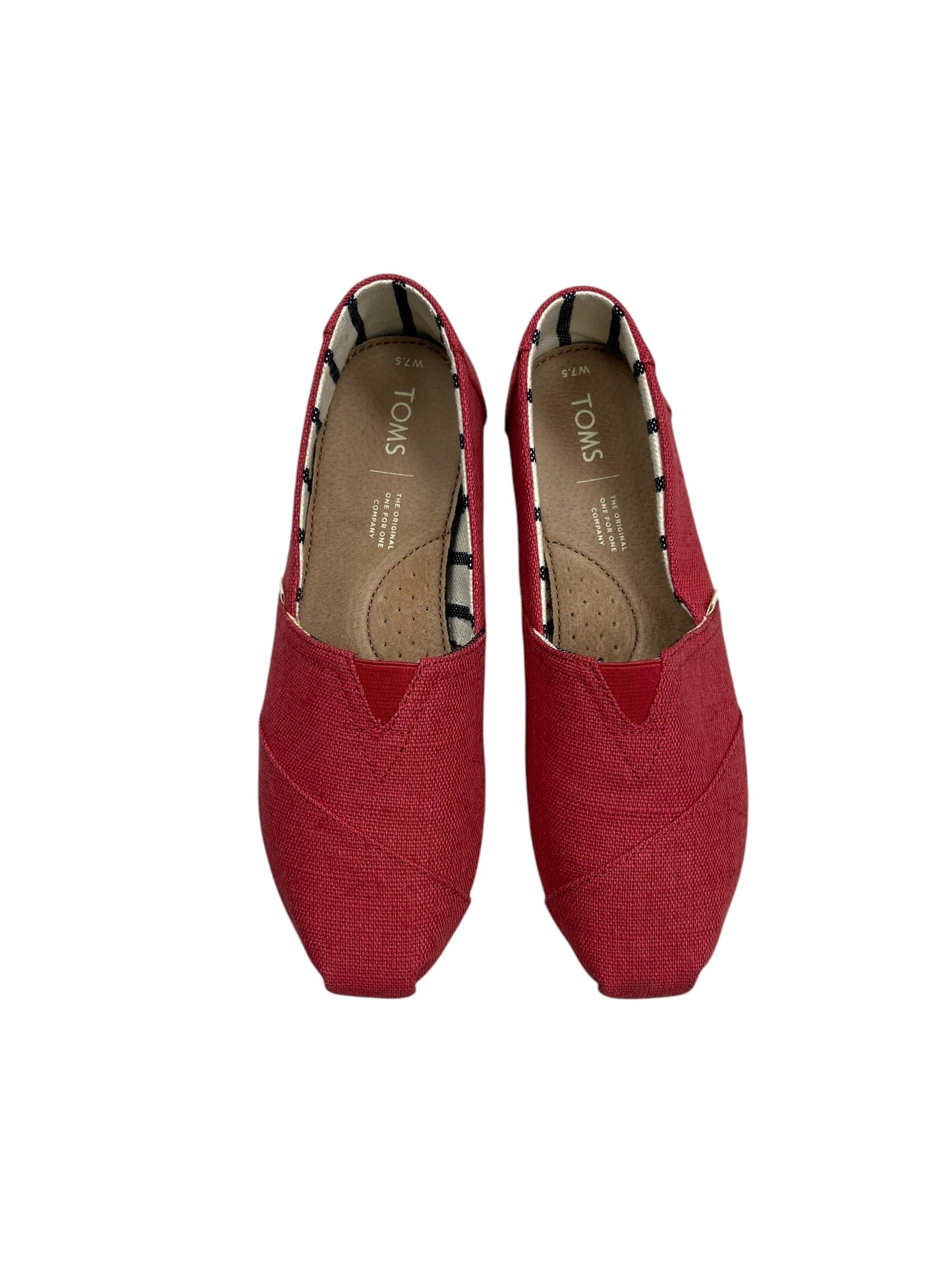 Shoes Flats By Toms In Red, Size: 7.5