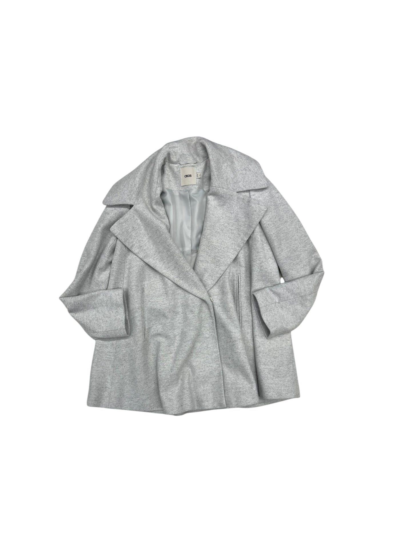 Coat Peacoat By Asos In Grey, Size: S