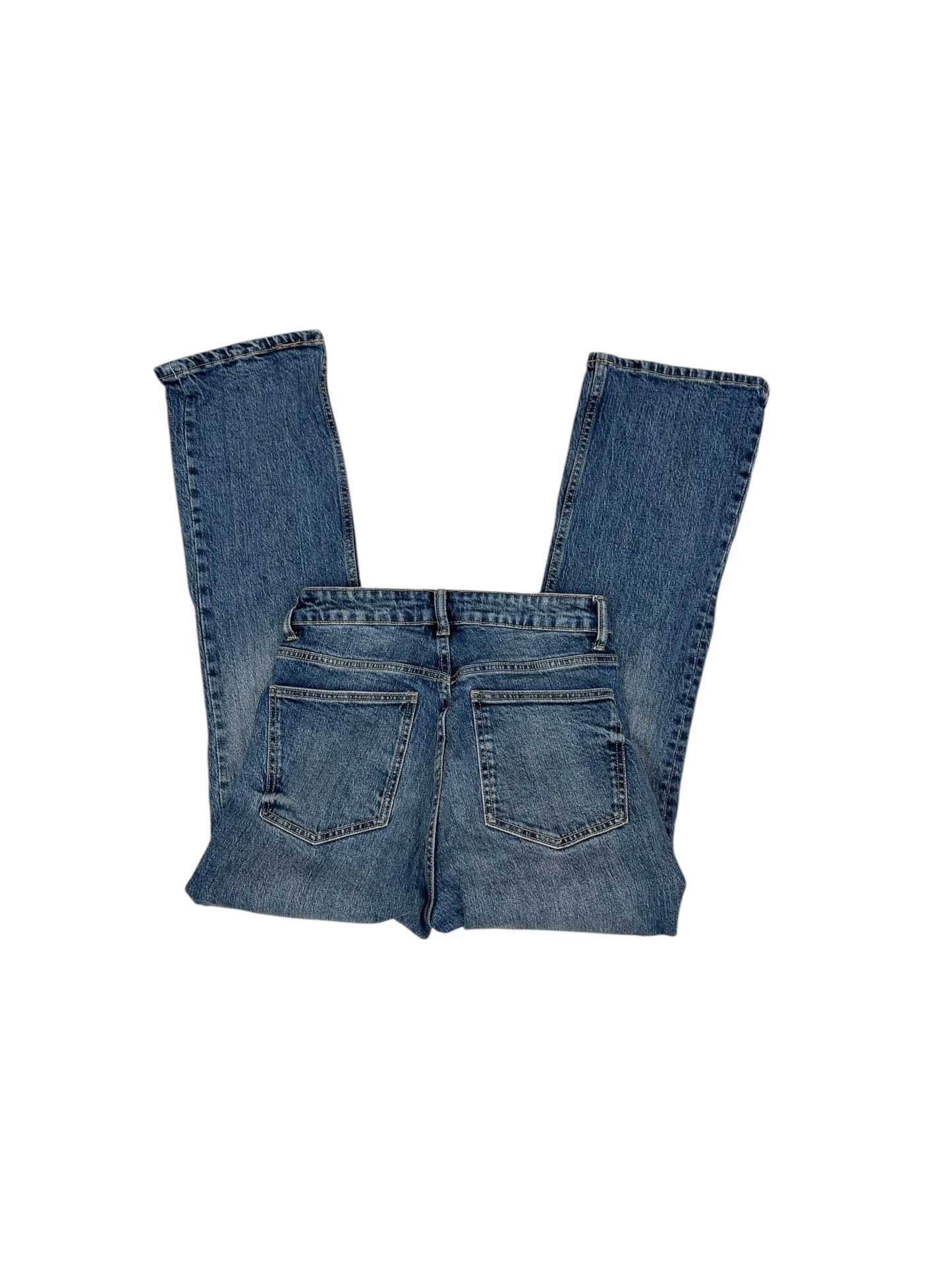 Jeans Straight By Zara In Blue Denim, Size: 6