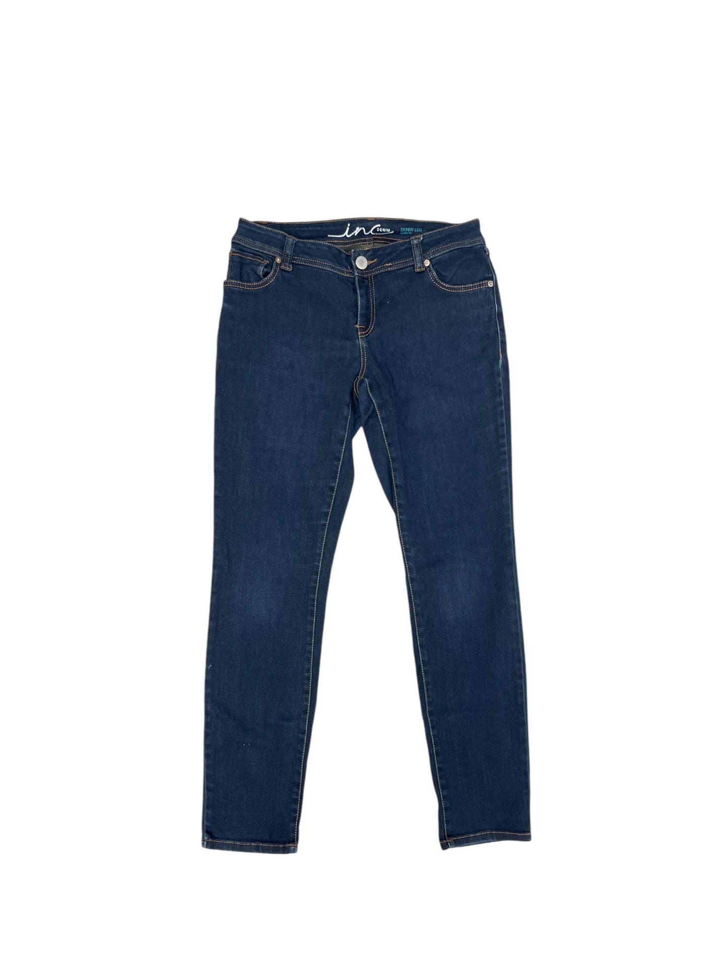 Jeans Skinny By Inc In Blue Denim, Size: 8