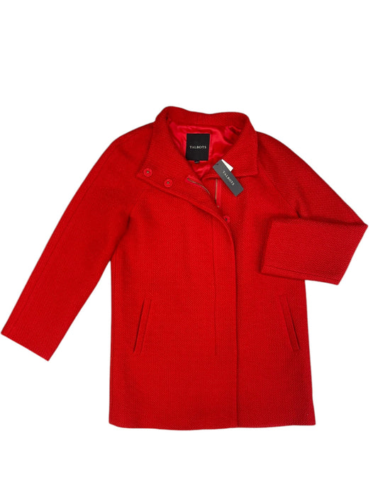 Coat Peacoat By Talbots In Red, Size: 8