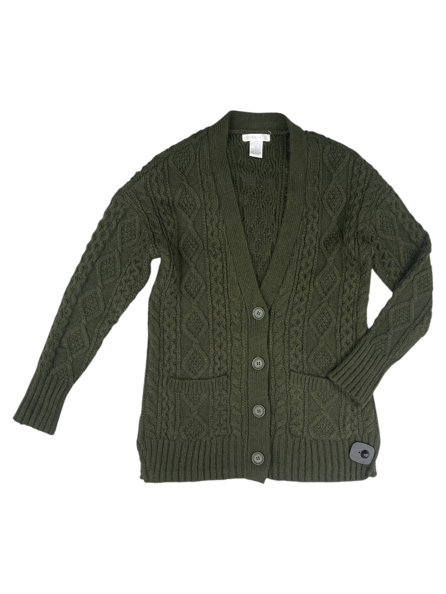 Cardigan By Design History In Green, Size: Xs