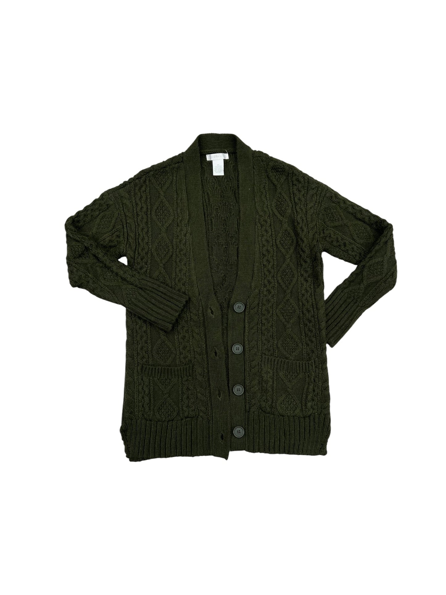 Cardigan By Design History In Green, Size: Xs