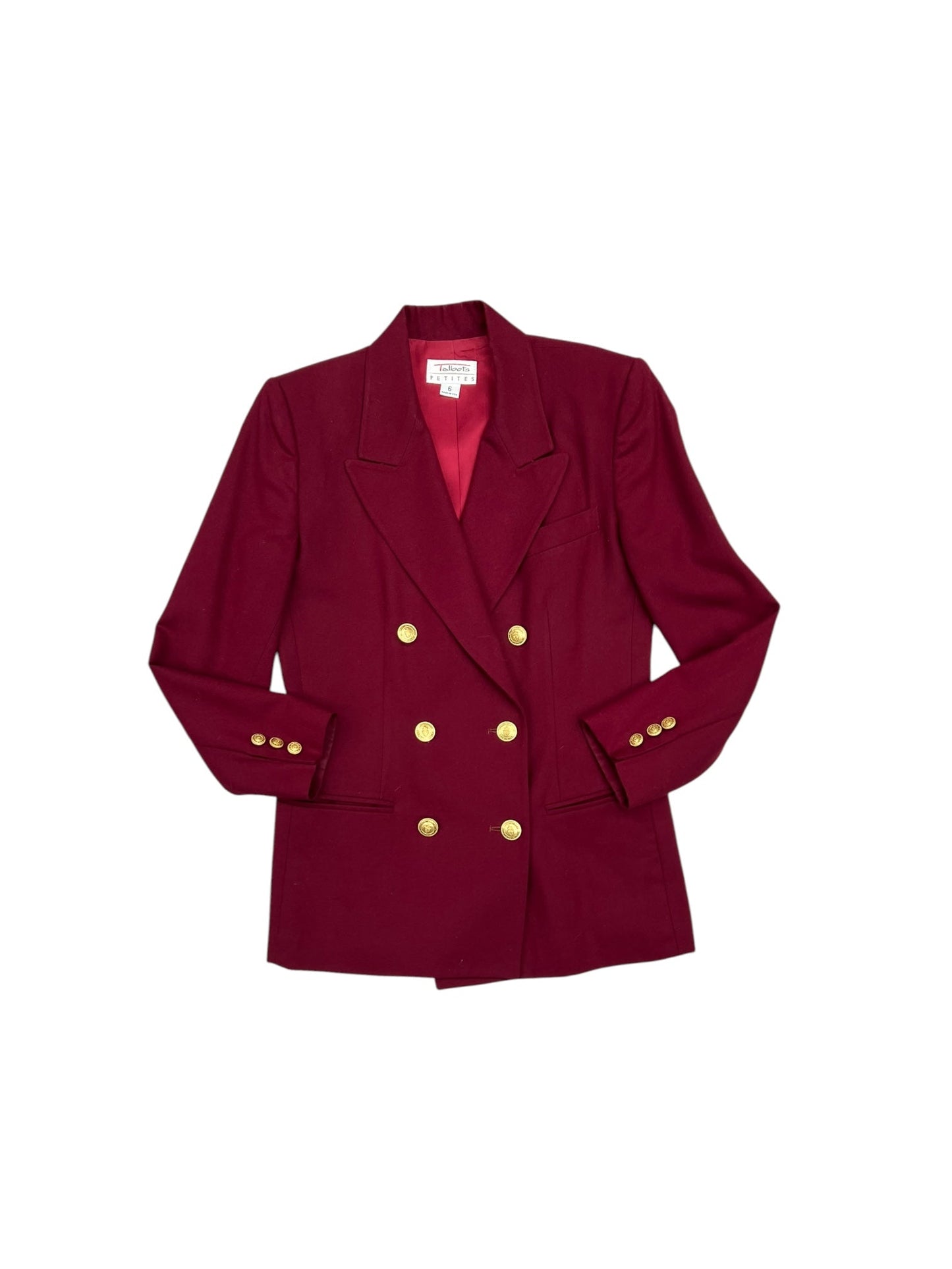 Blazer By Talbots In Maroon, Size: 6