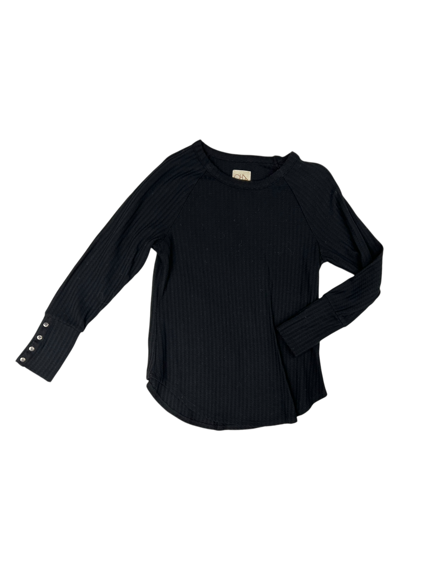 Top Long Sleeve By Chaser In Black, Size: M