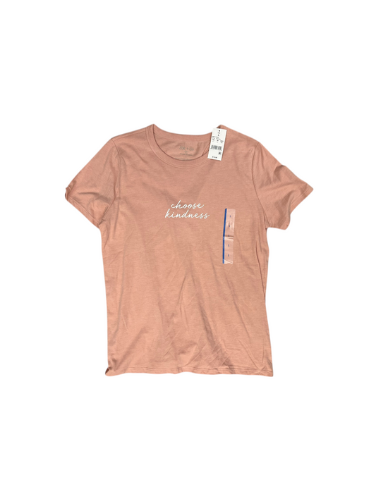 Top Short Sleeve By Zoe And Liv In Peach, Size: L